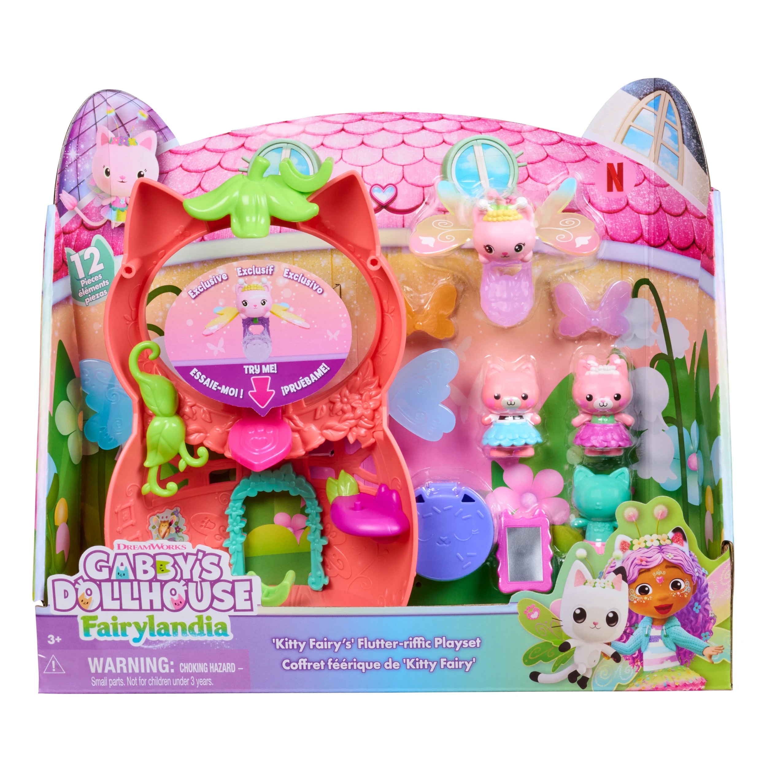 1 Dreamworks Gabby's Dollhouse Fairylandia Kitty Fairy's Flutter-rific Playset, 1 of 10