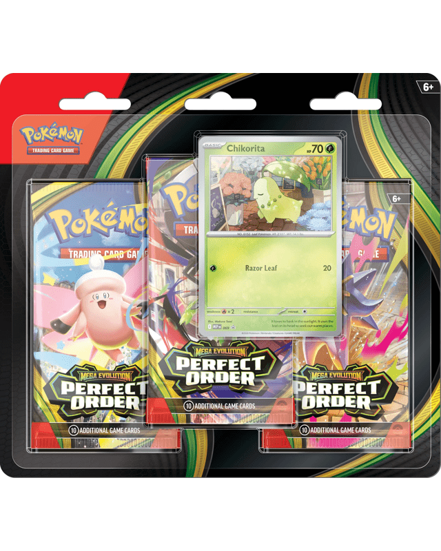 Pokemon Trading Card Game: Mega Evolution - Perfect Order 3-Booster Bli