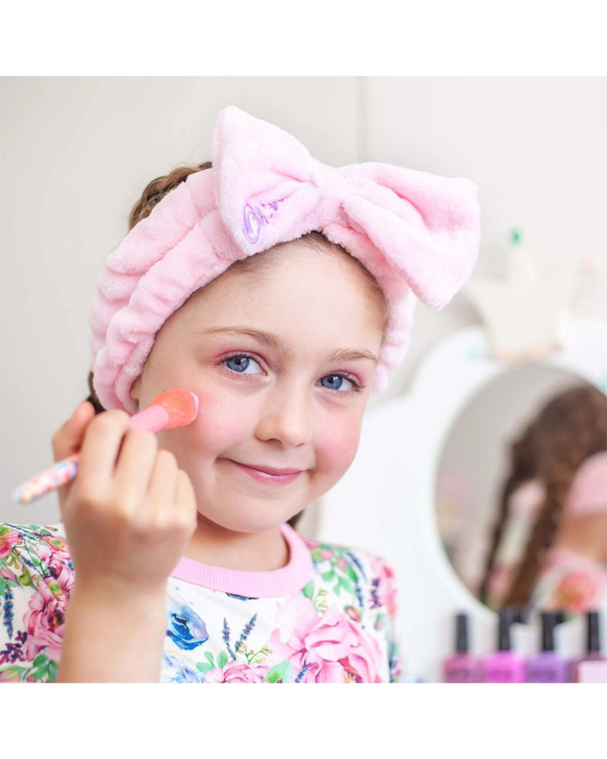 6 Oh Flossy Fluffy Makeup Cosmetic Headband Hairband 2PK - Pink, 6 of 8