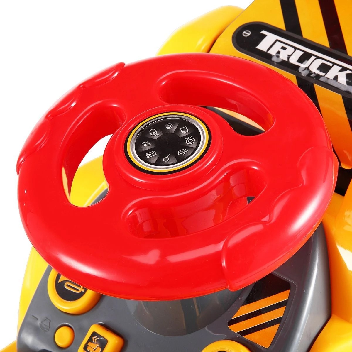 7 AUSWAY 6V Kids Ride On Car Bulldozer Pretend Play with Helmet, 7 of 8