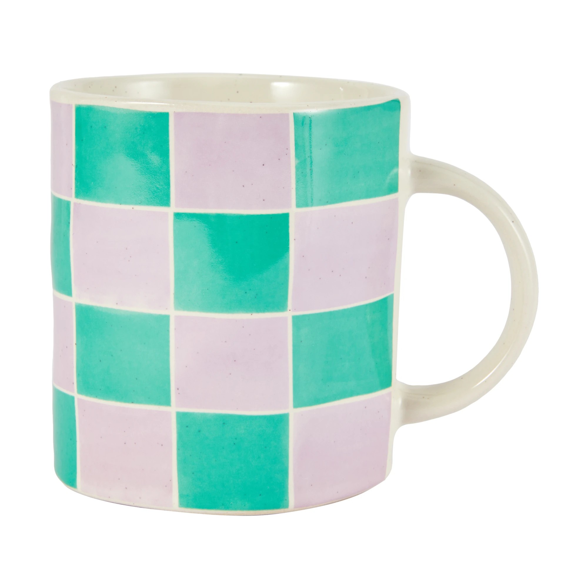 1 Lilac Green Grid Mug, 1 of 2