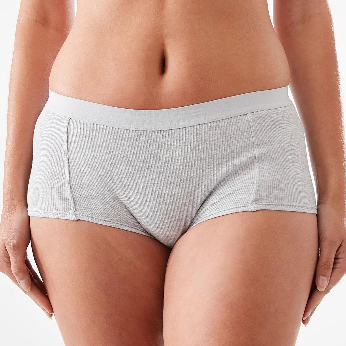 1 Rib Boyleg Briefs SILVER MARLE, 1 of 5