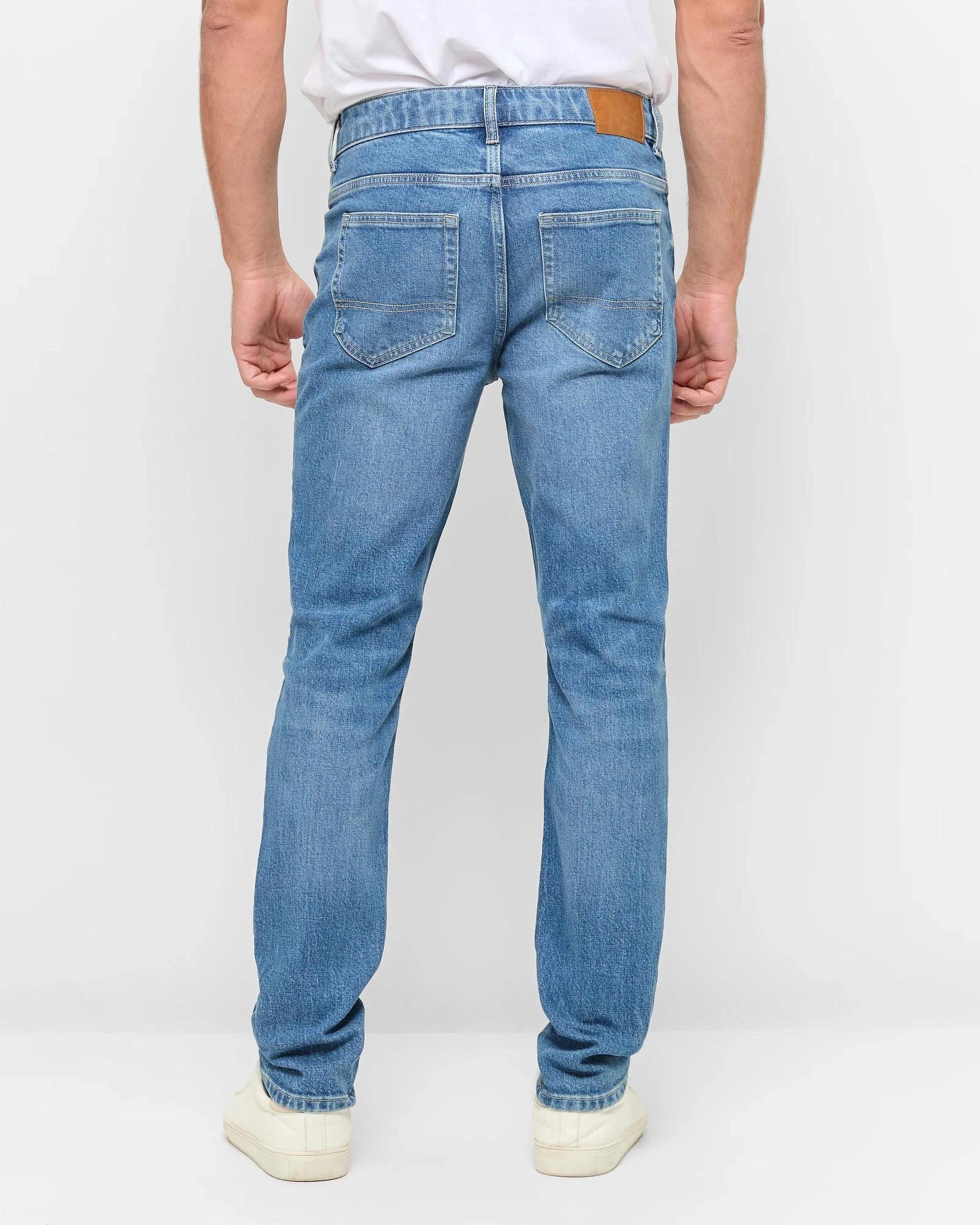 4 Target Man Slim Fit Denim Jeans WORN BLUE, 4 of 5