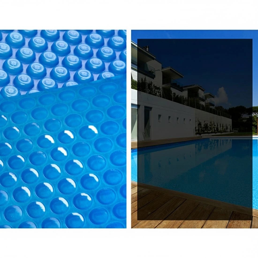 5 Aquabuddy Pool Cover 500 Micron 9.5x5m  Swimming Pool Solar Blanket 5.5m Roller - Multi, 5 of 6