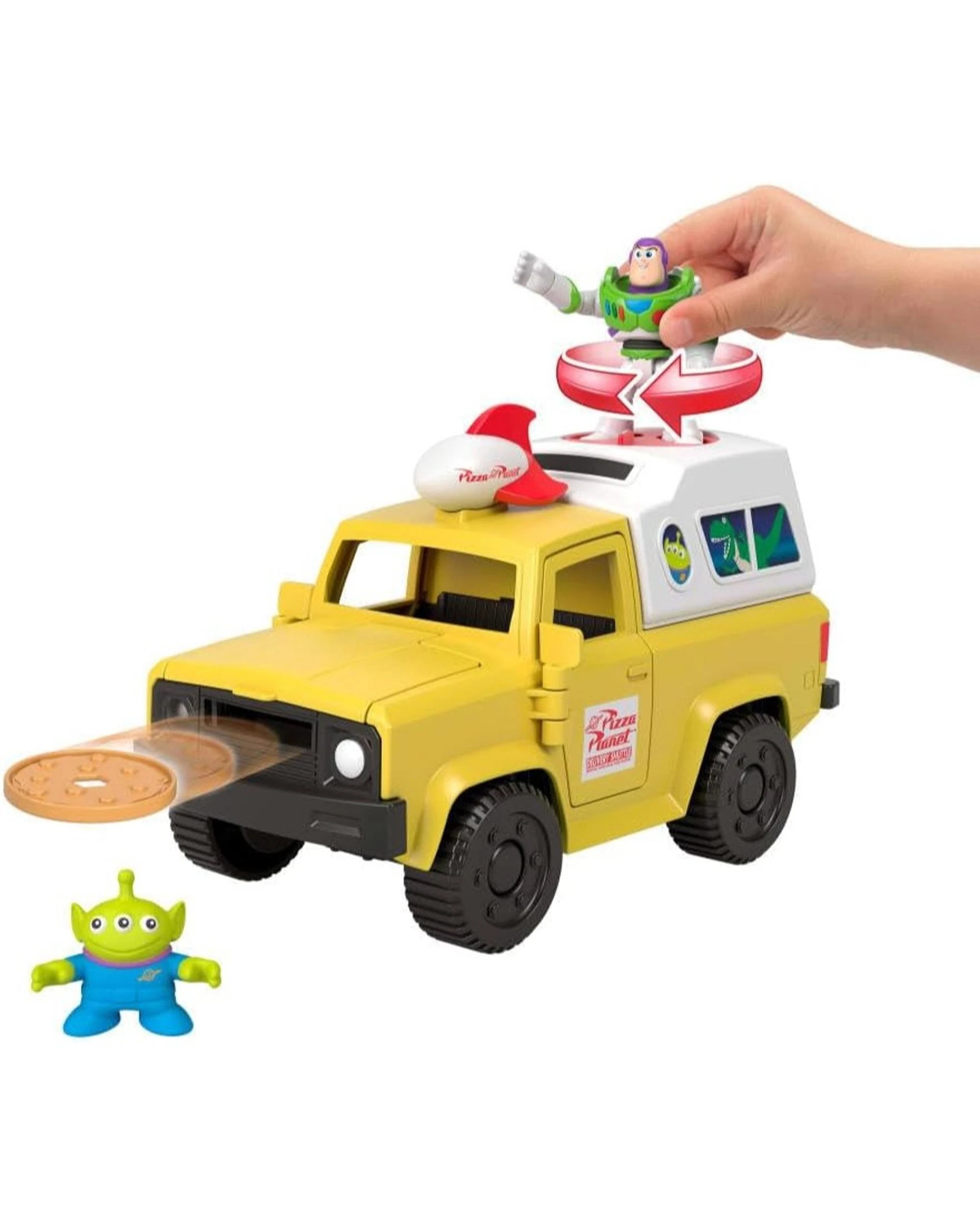 5 Fisher-Price Imaginext Disney Pixar Toy Story Buzz and Pizza Planet Truck Disc Launcher Vehicle, 5 of 10