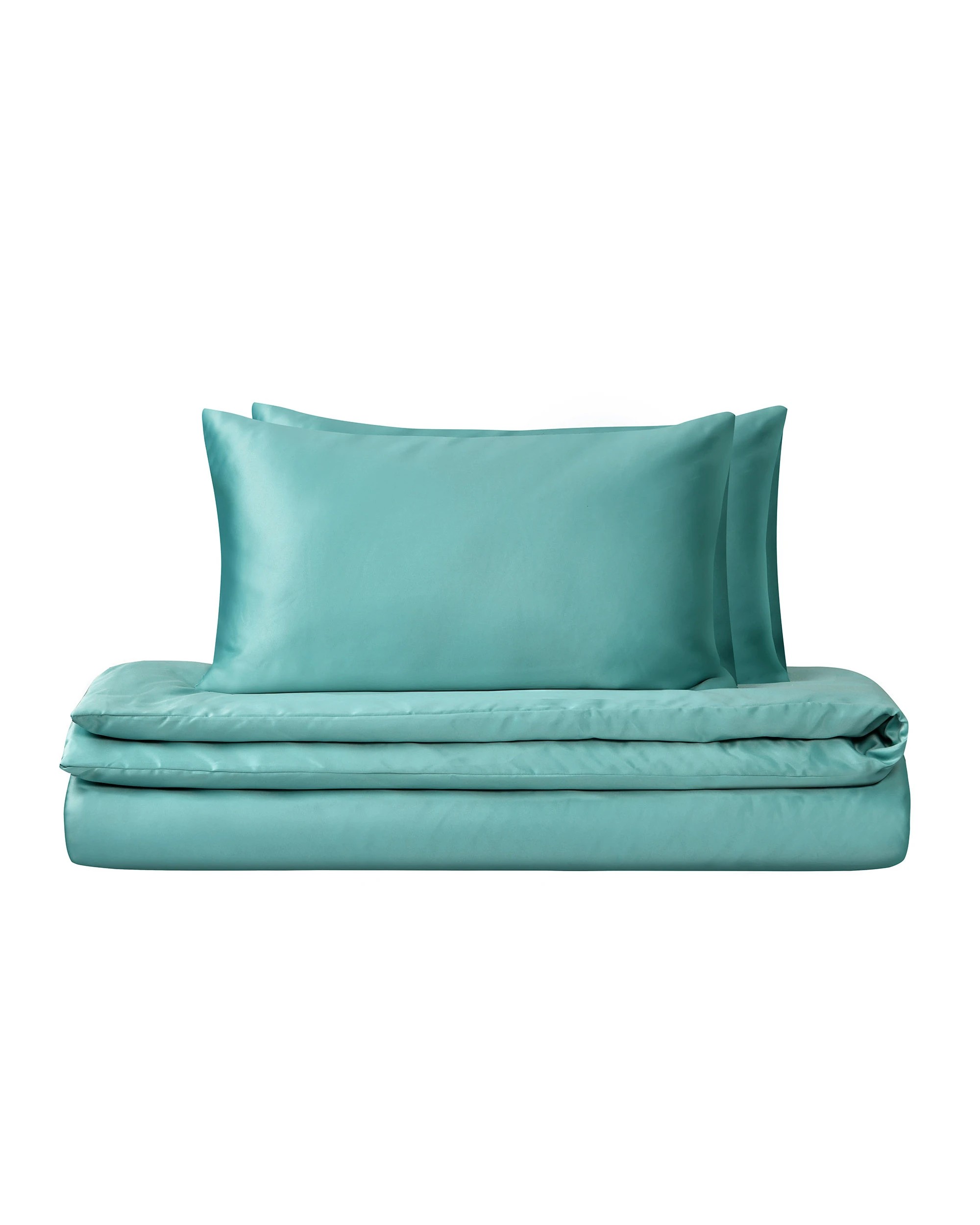 7 Dreamaker Matte Satin Quilt Cover Set - Super King Bed - Duckegg, 7 of 7