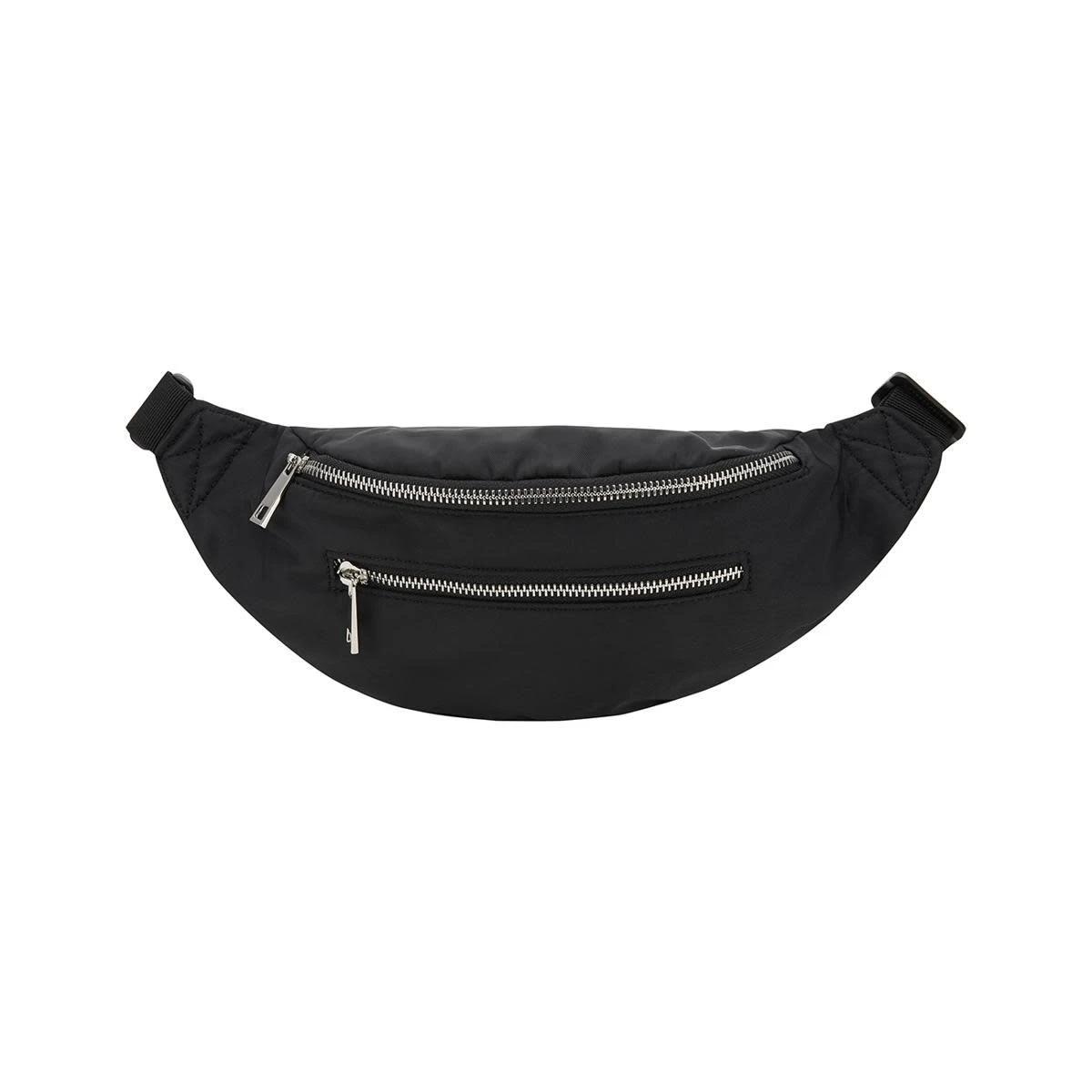 1 Double Zip Bumbag BLACK, 1 of 3