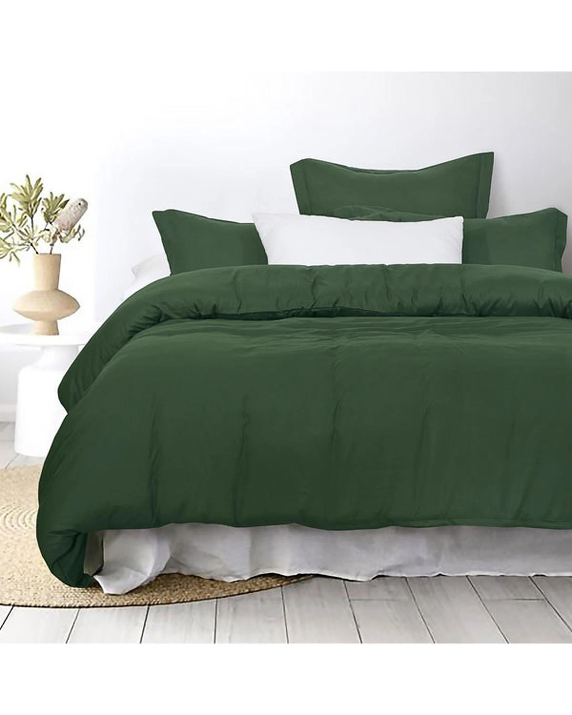 2 Amsons Quilt Cover Set With Extra Standard Pillow Covers - King Bed - Green, 2 of 6