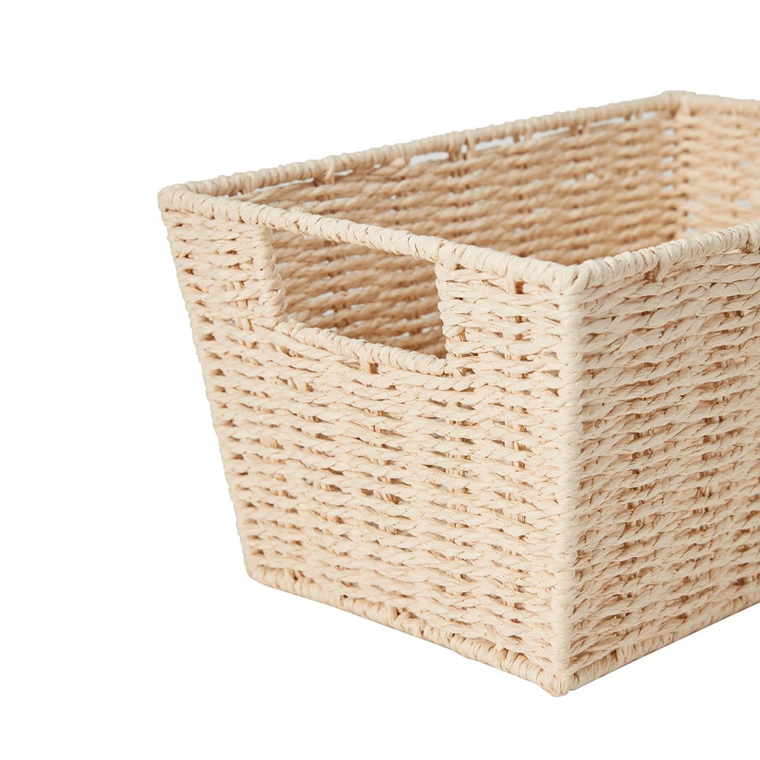 6 Rectangle Tapered Paper Rope Basket - Natural, 6 of 7