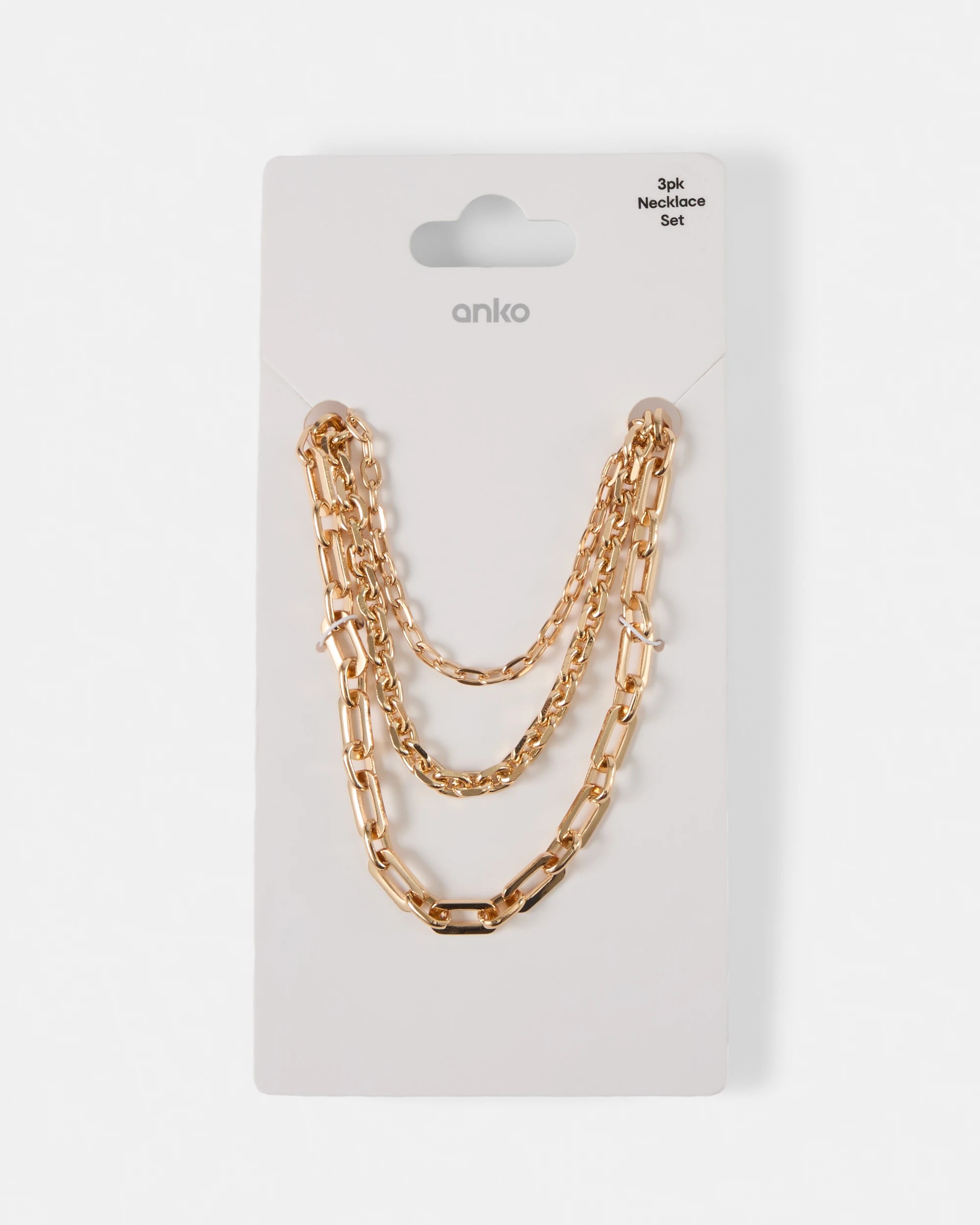 6 3 Pack Chain Necklace - Gold Tone, 6 of 6