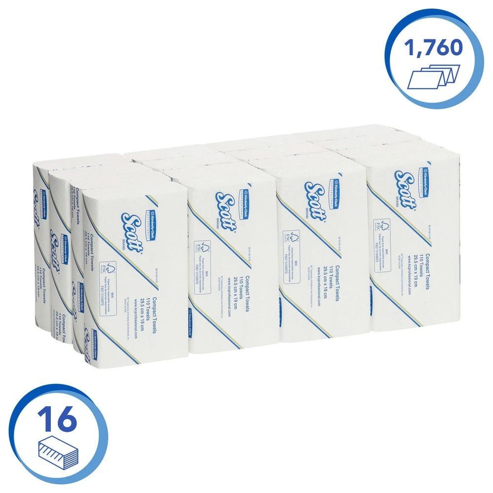 5 Scott Compact Folded Paper Hand Towels 1760 Sheets, 5 of 6