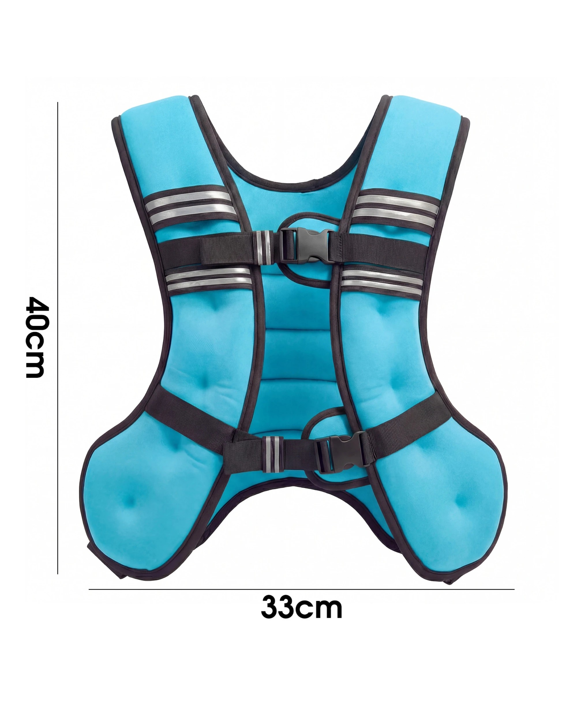 3 Advwin Adjustable 8kg Weighted Vest - Blue, 3 of 8