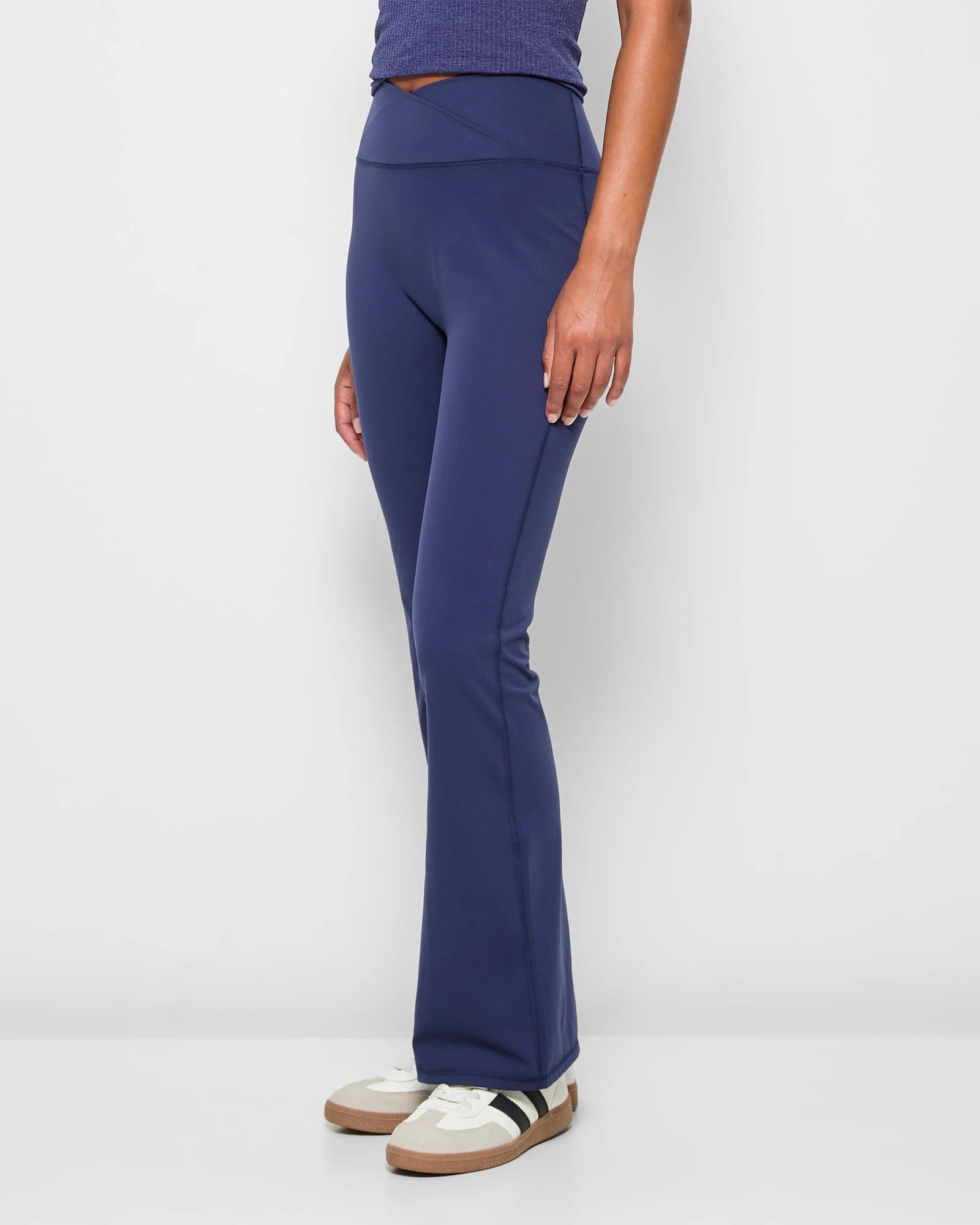 3 Target Active Studio Soft Wrap Flare Pants NAVY BLUE, 3 of 6