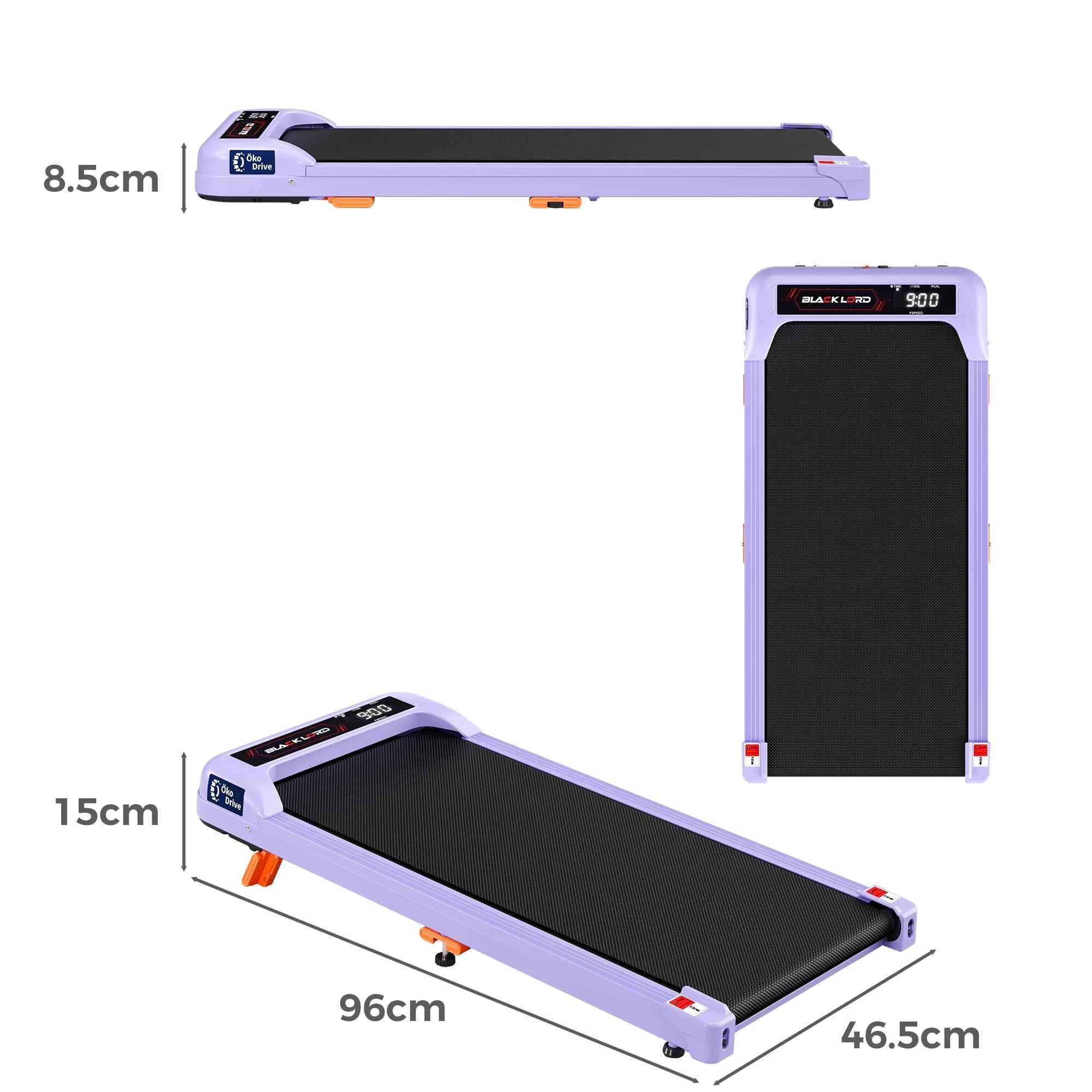 Black Lord Treadmill Electric Walking Pad Incline Under Desk - Purple ...