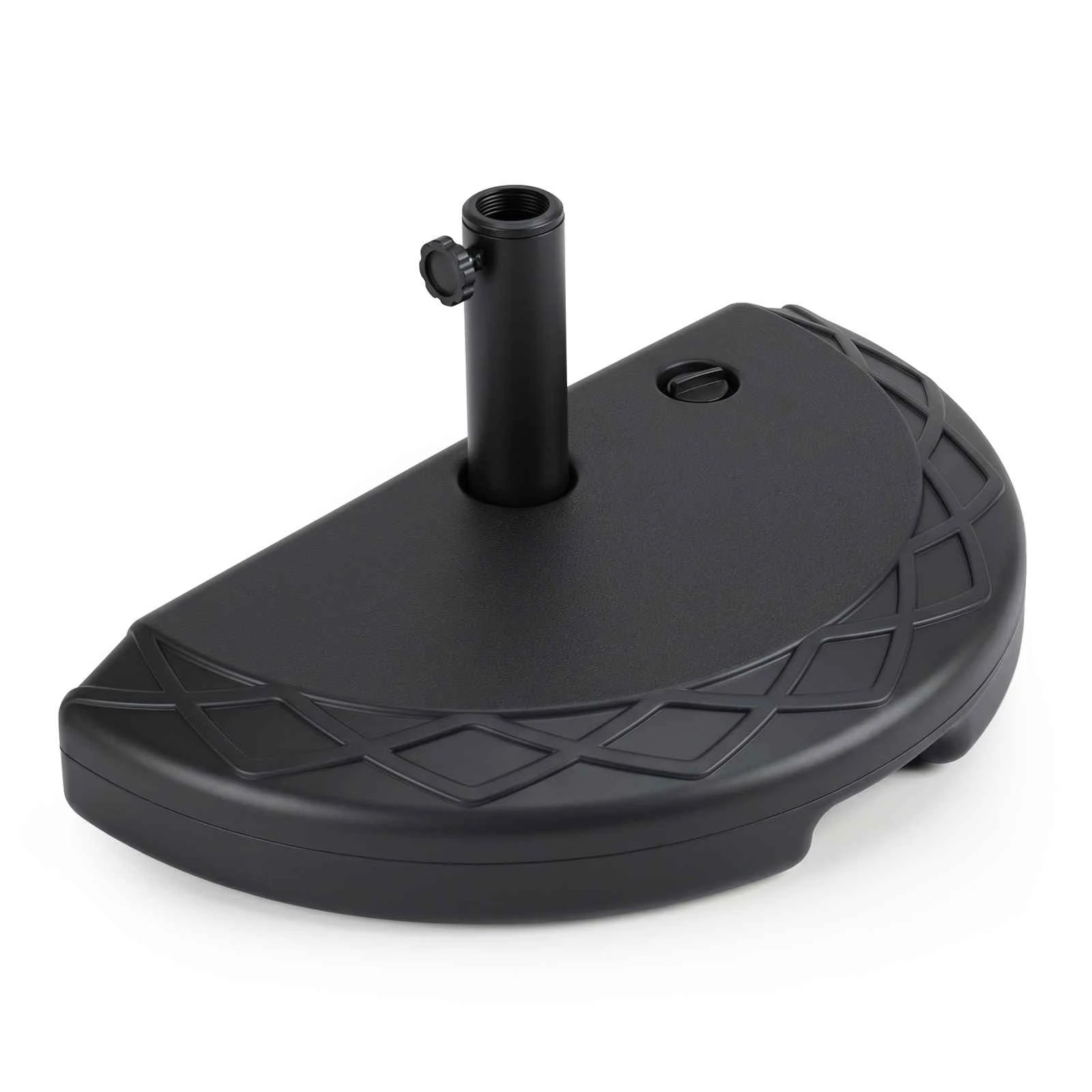 1 Costway Half Round Patio Umbrella Base 20kg Water Sand Fillable Umbrella Stand, 1 of 1