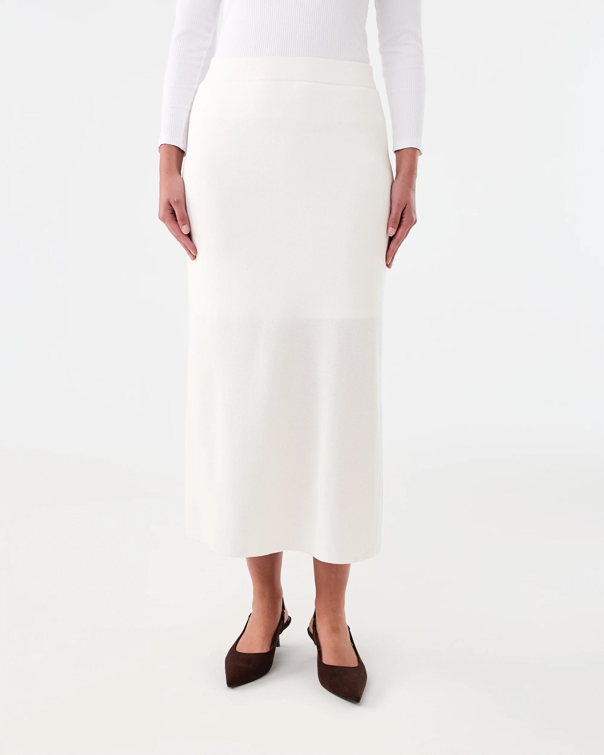 1 Rib Knit Skirt Cld White, 1 of 5
