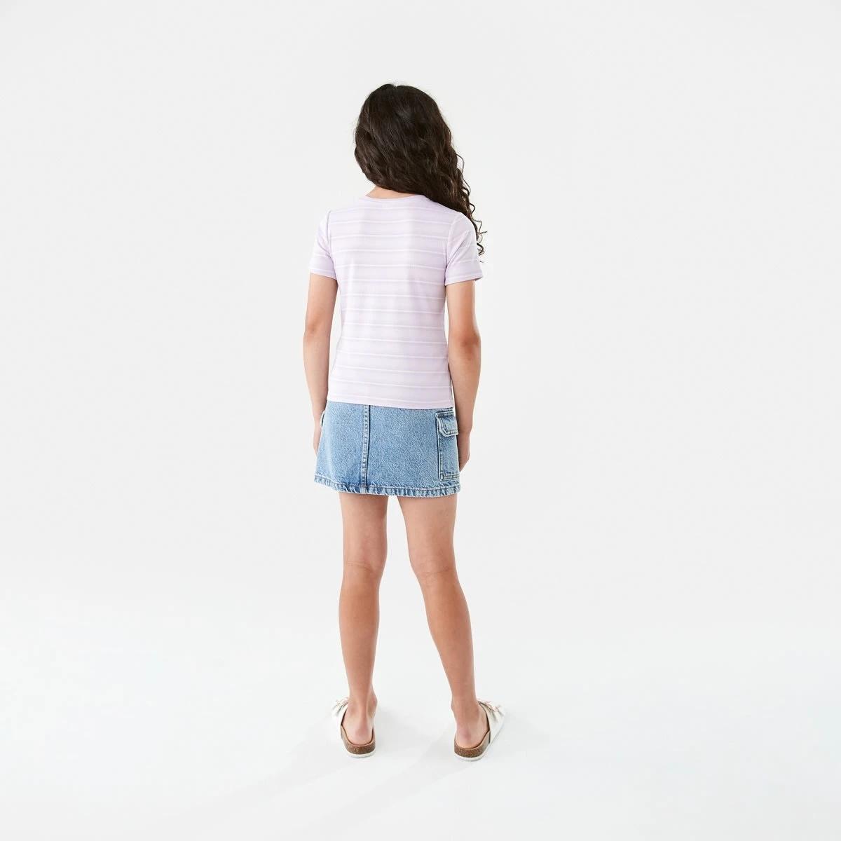 7 Short Sleeve Rib Top Pur Stripe, 7 of 9