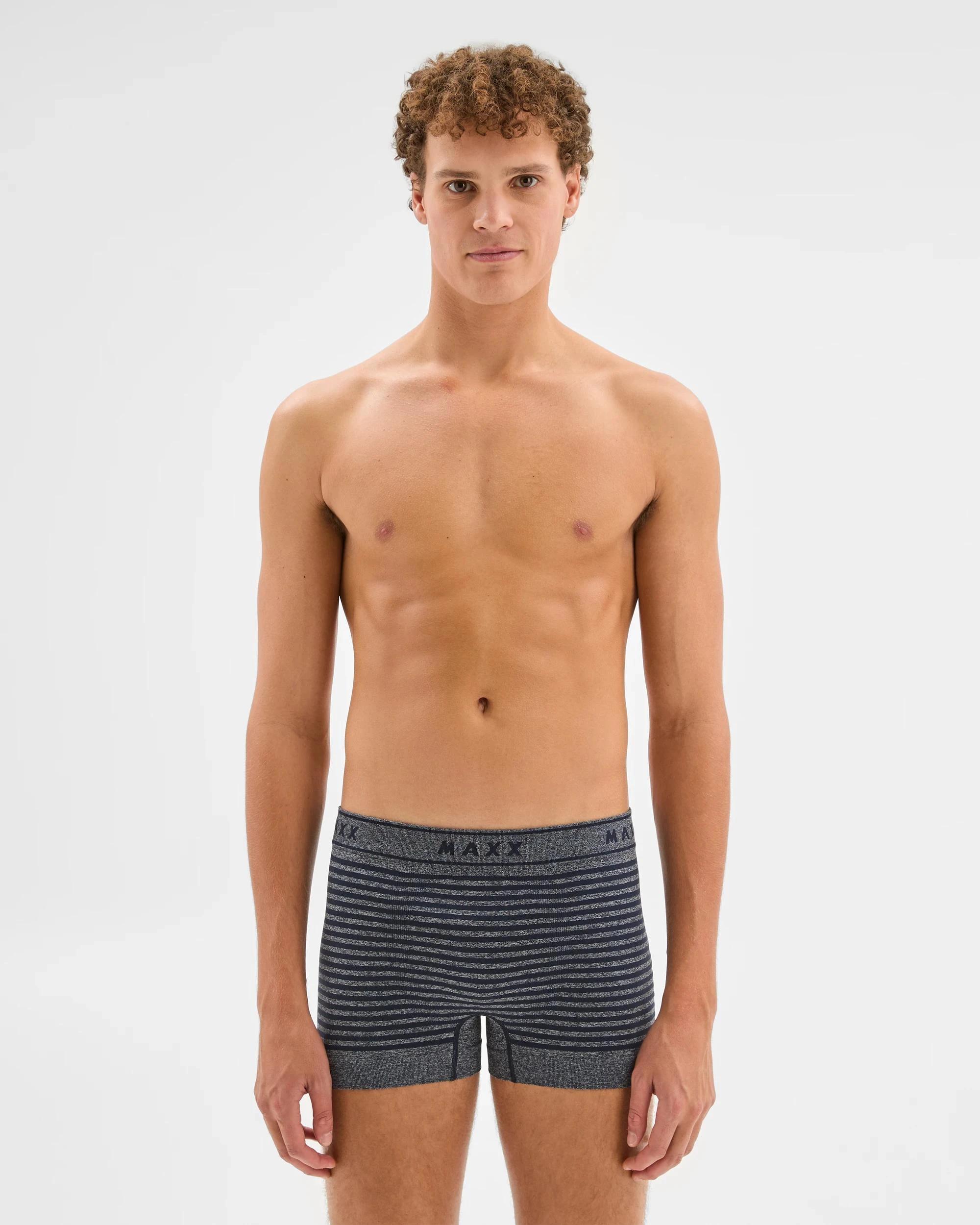 2 Maxx 3 Pack Mens Seamfree Trunks STRIPE, 2 of 4