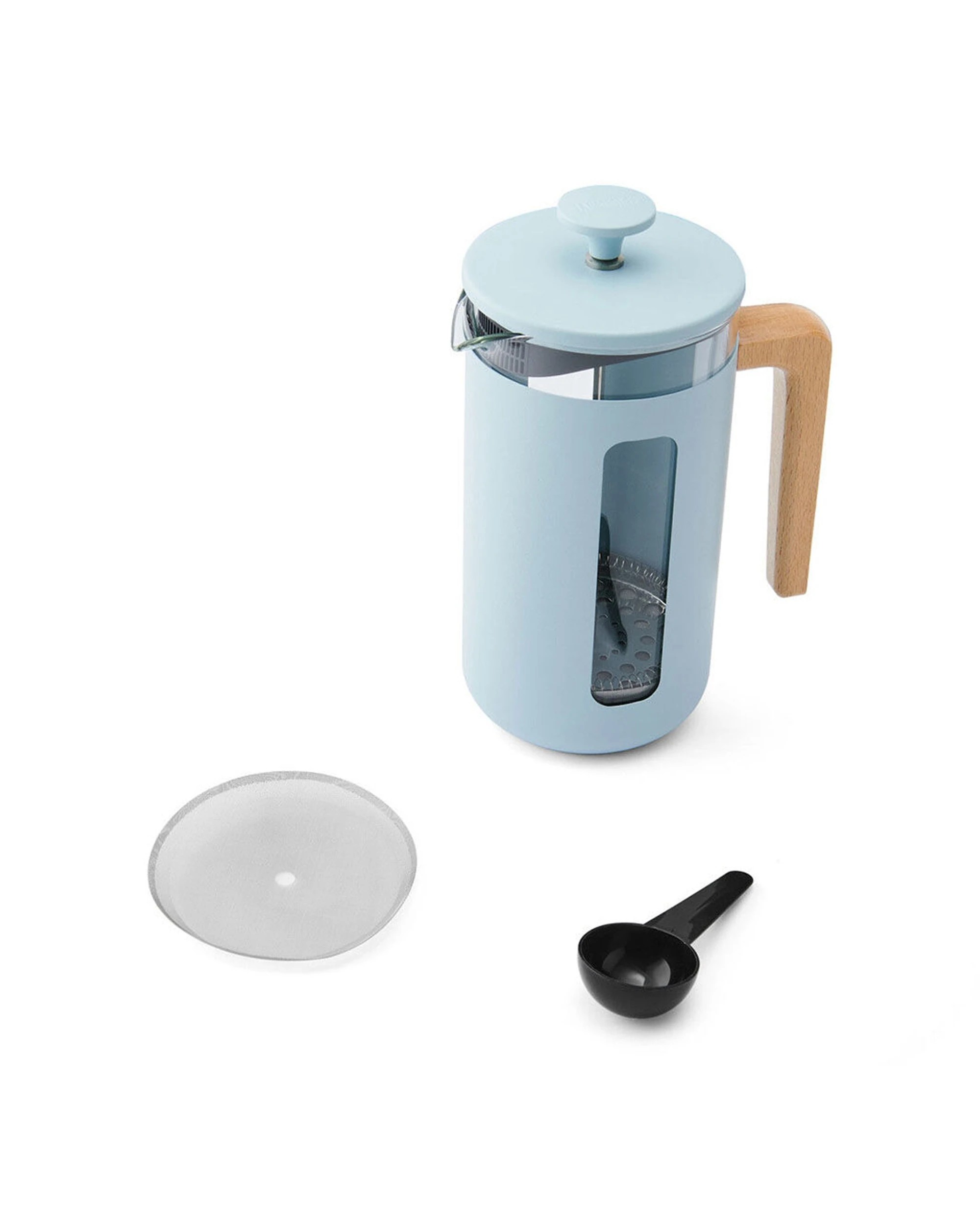 3 La Cafetiere Pisa 8-Cup Cafetiere Glass Coffee Press - Blue, 3 of 6