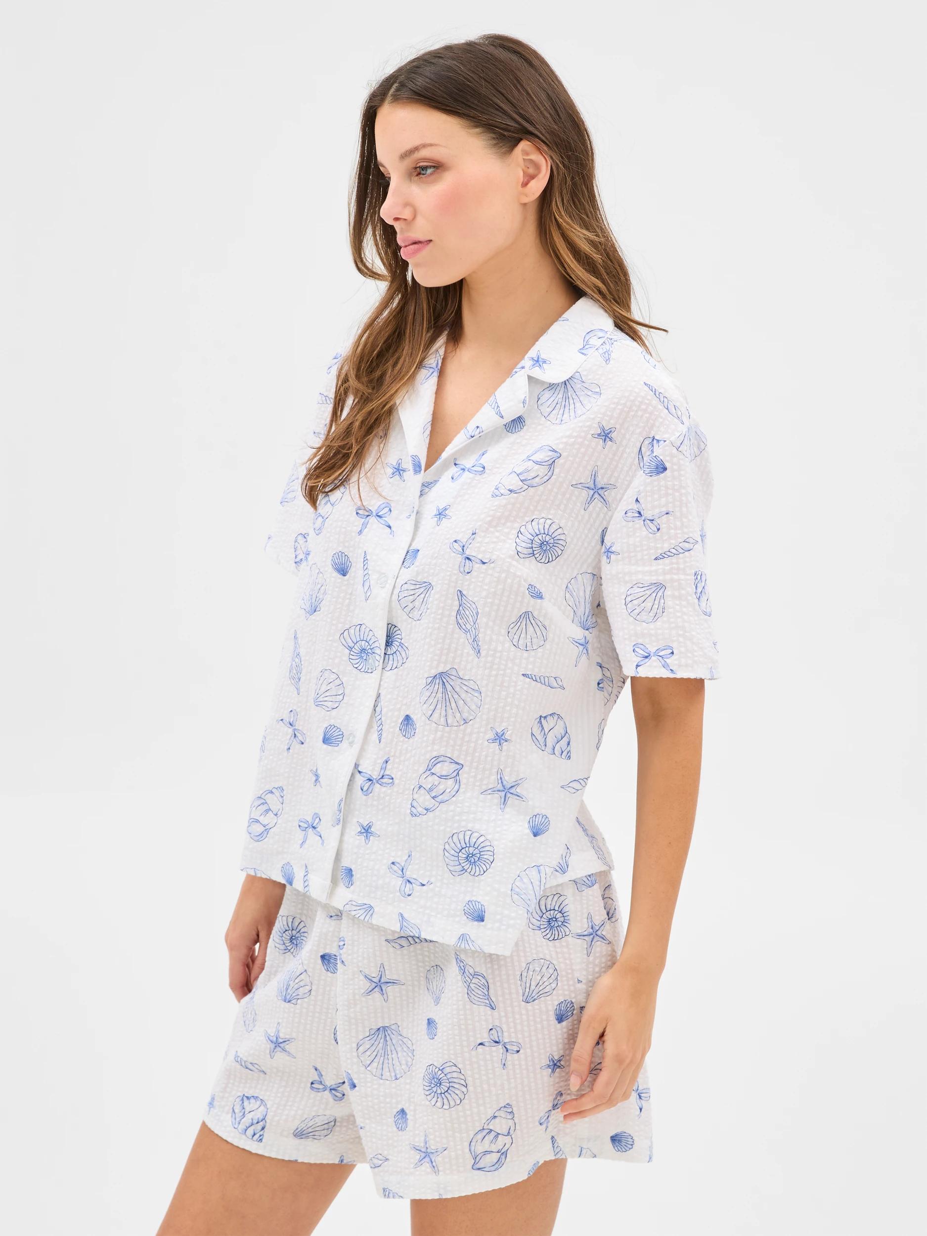 6 Target Womens Seersucker Print Short Pyjama Set SHELL, 6 of 6