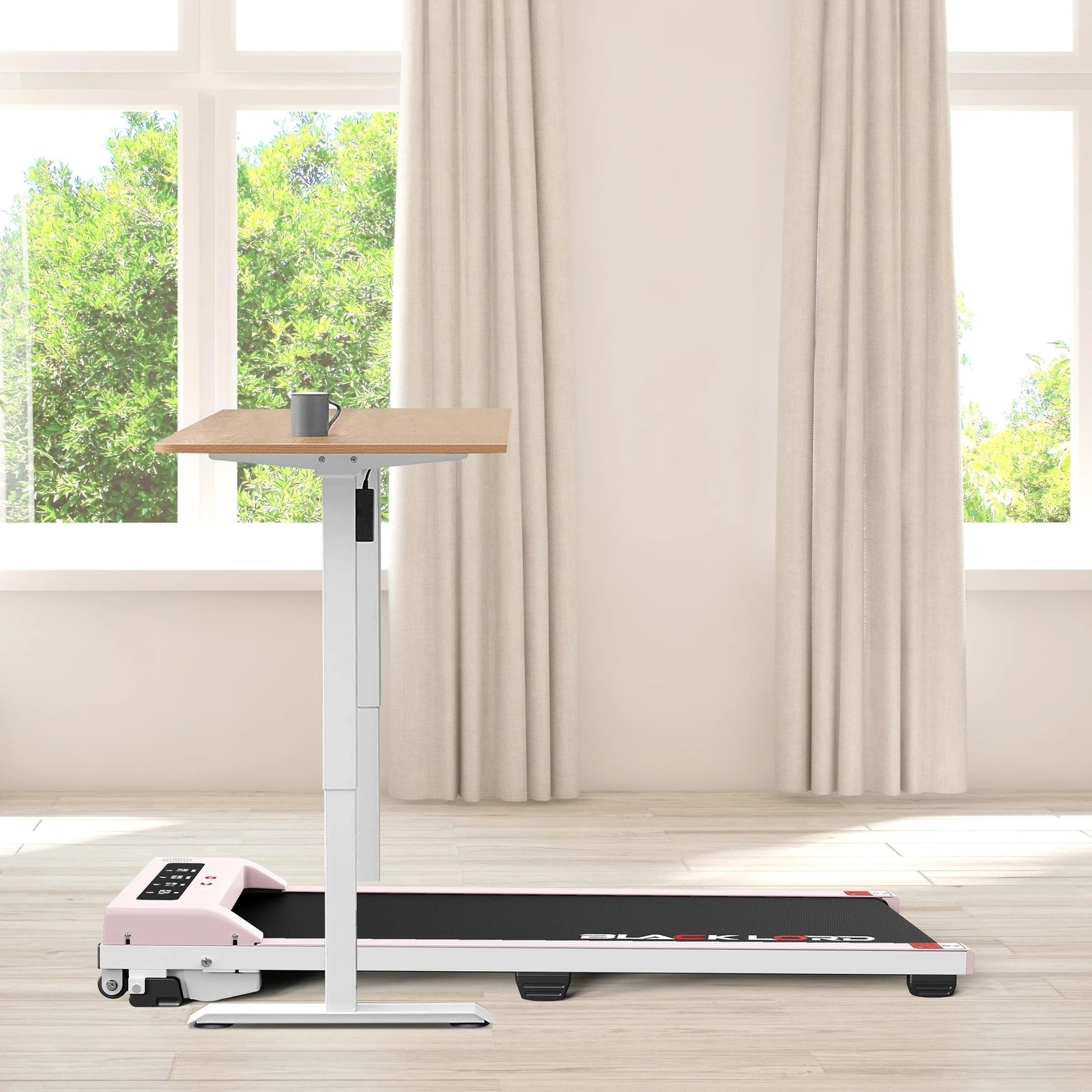 9 Black Lord Treadmill Electric Walking Pad Under Desk Home Office Fitness 38cm Belt - Pink, 9 of 10