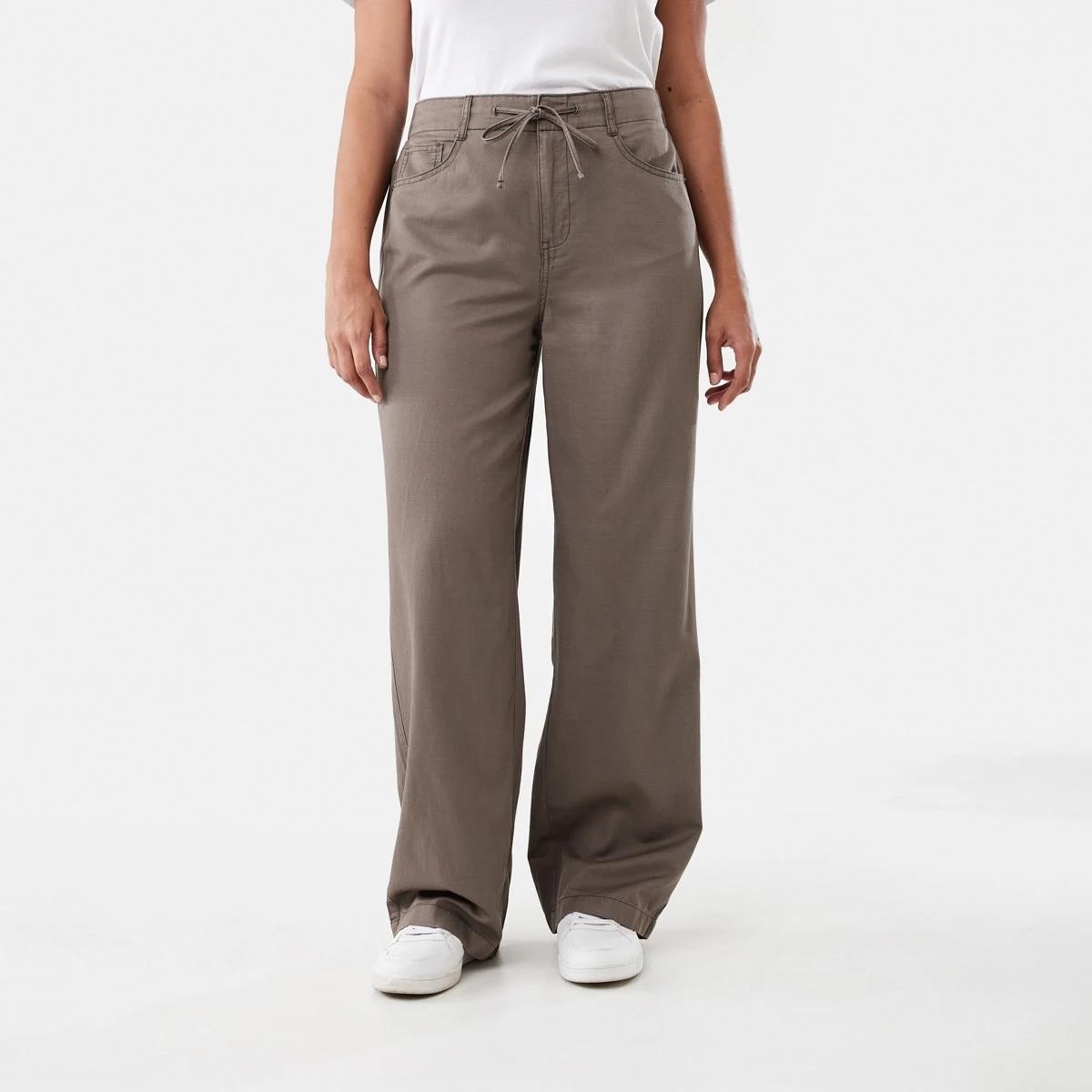 1 Tie Waist Pants Taupe Brn, 1 of 5