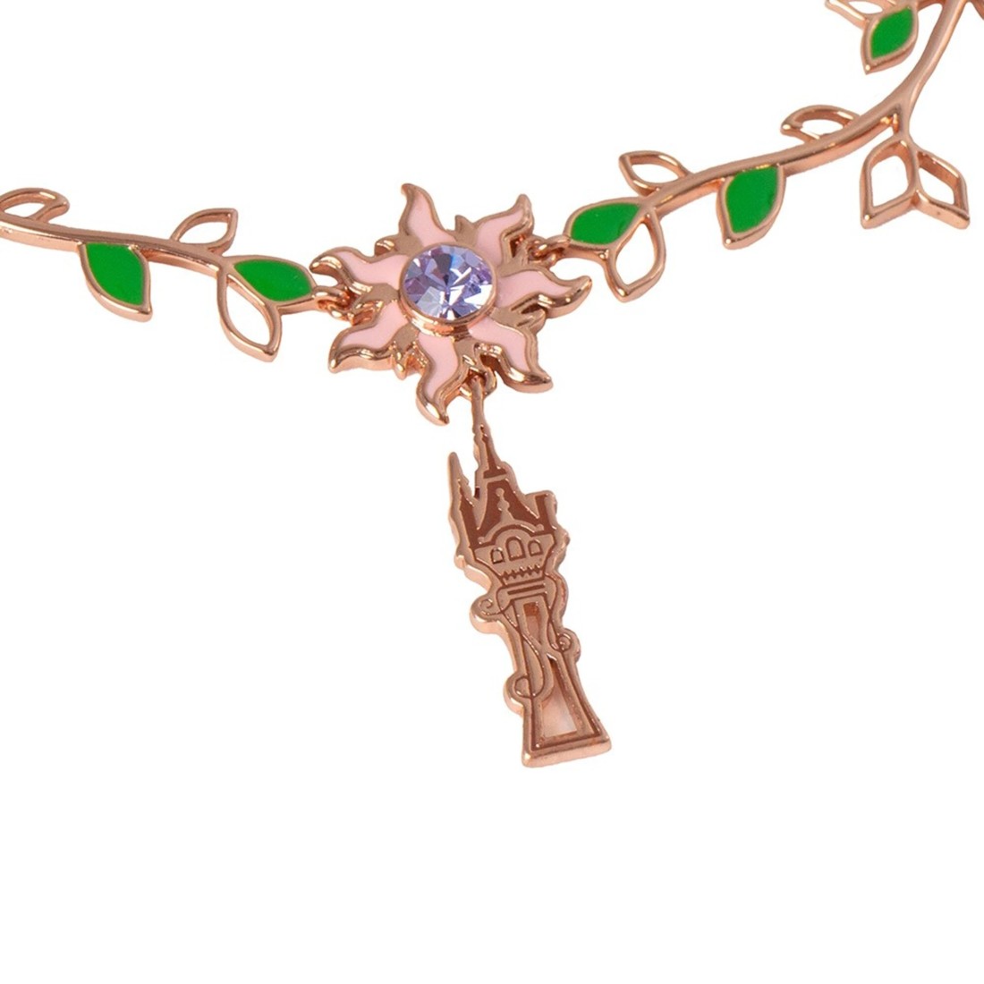 1 Disney - Tangled Tower Necklace - Rose Gold, 1 of 3