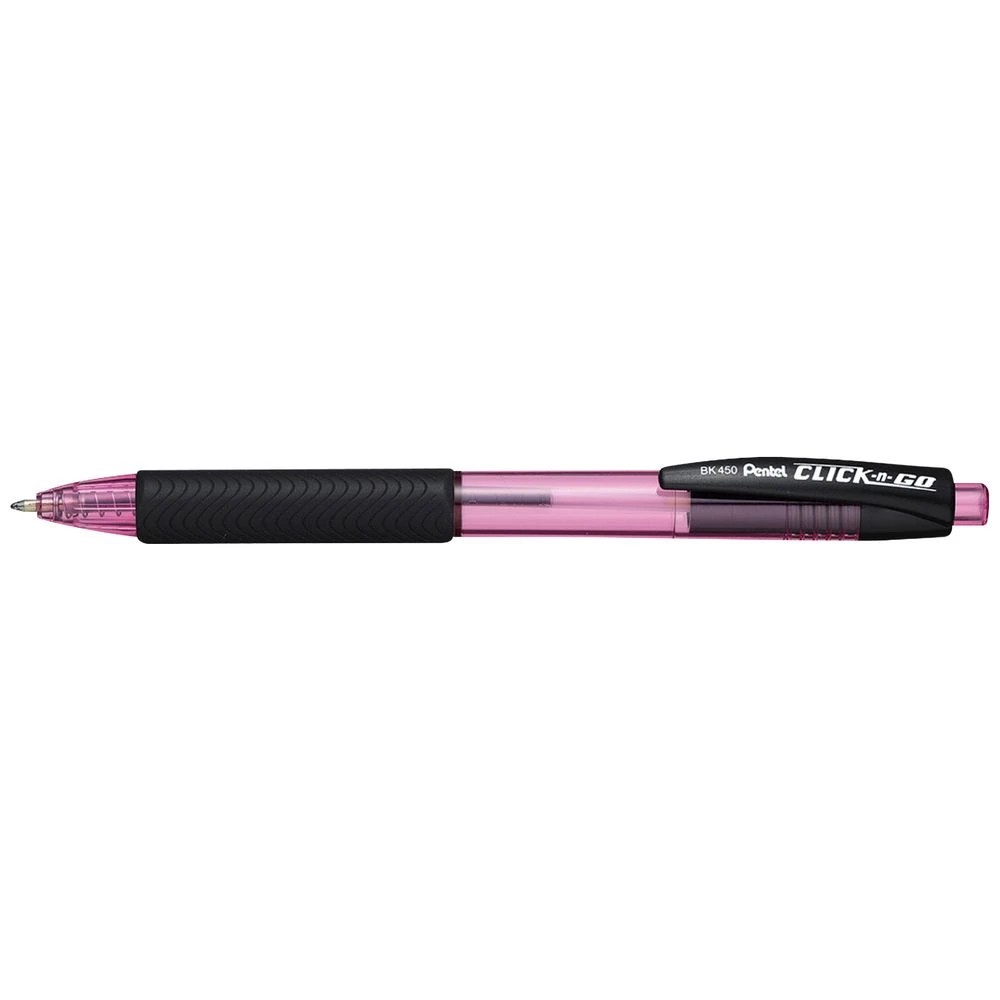 1 Pentel Click n Go Ballpoint Pen Pink, 1 of 1