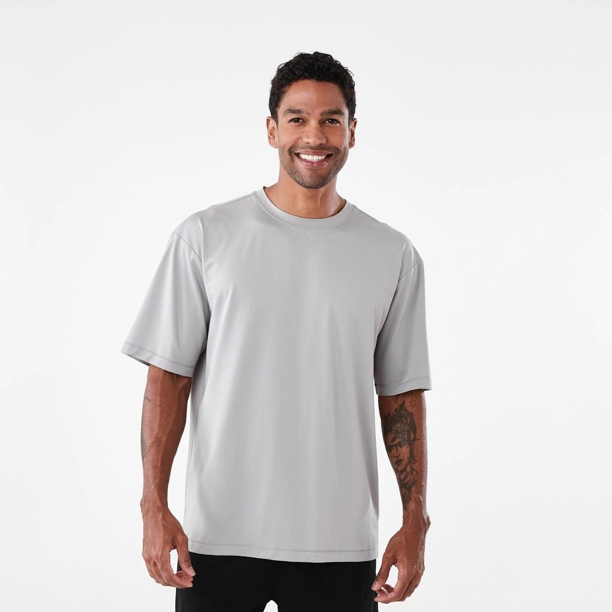 1 Active Mens Boxy Performance T-shirt Alloy, 1 of 6