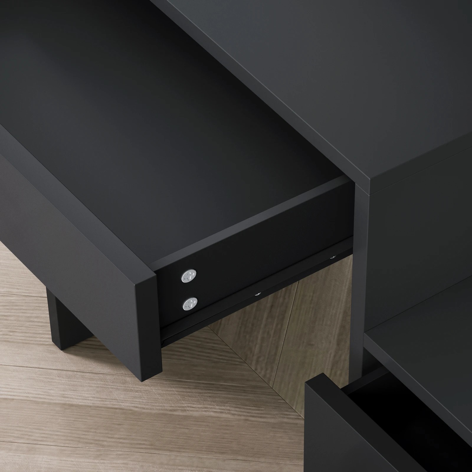 9 Alfordson Dressing Table Stool Set LED Makeup Mirror Vanity Desk Drawers - Black, 9 of 10