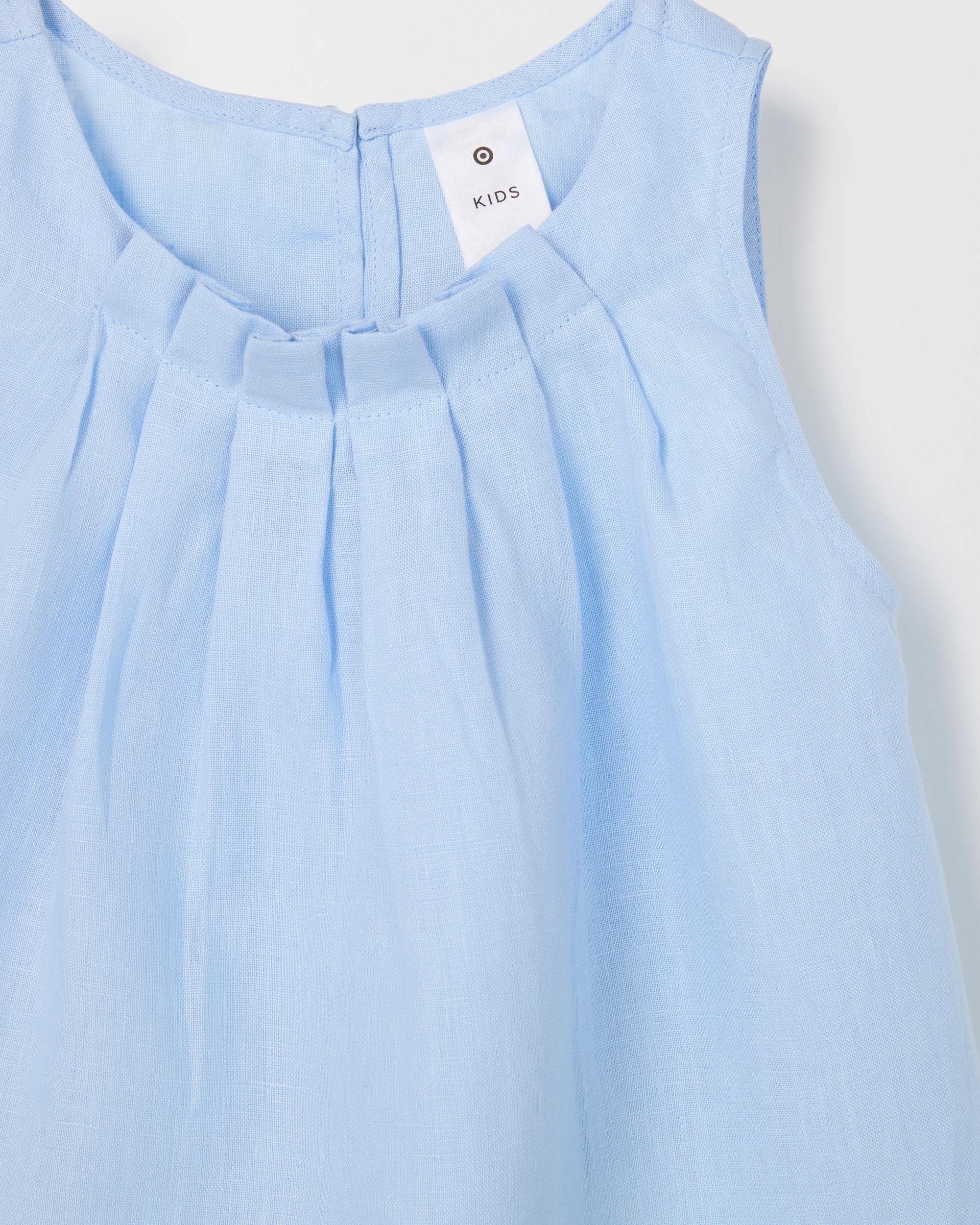 6 Target Kids European Linen Co-ord Tank Top LIGHT BLUE, 6 of 6
