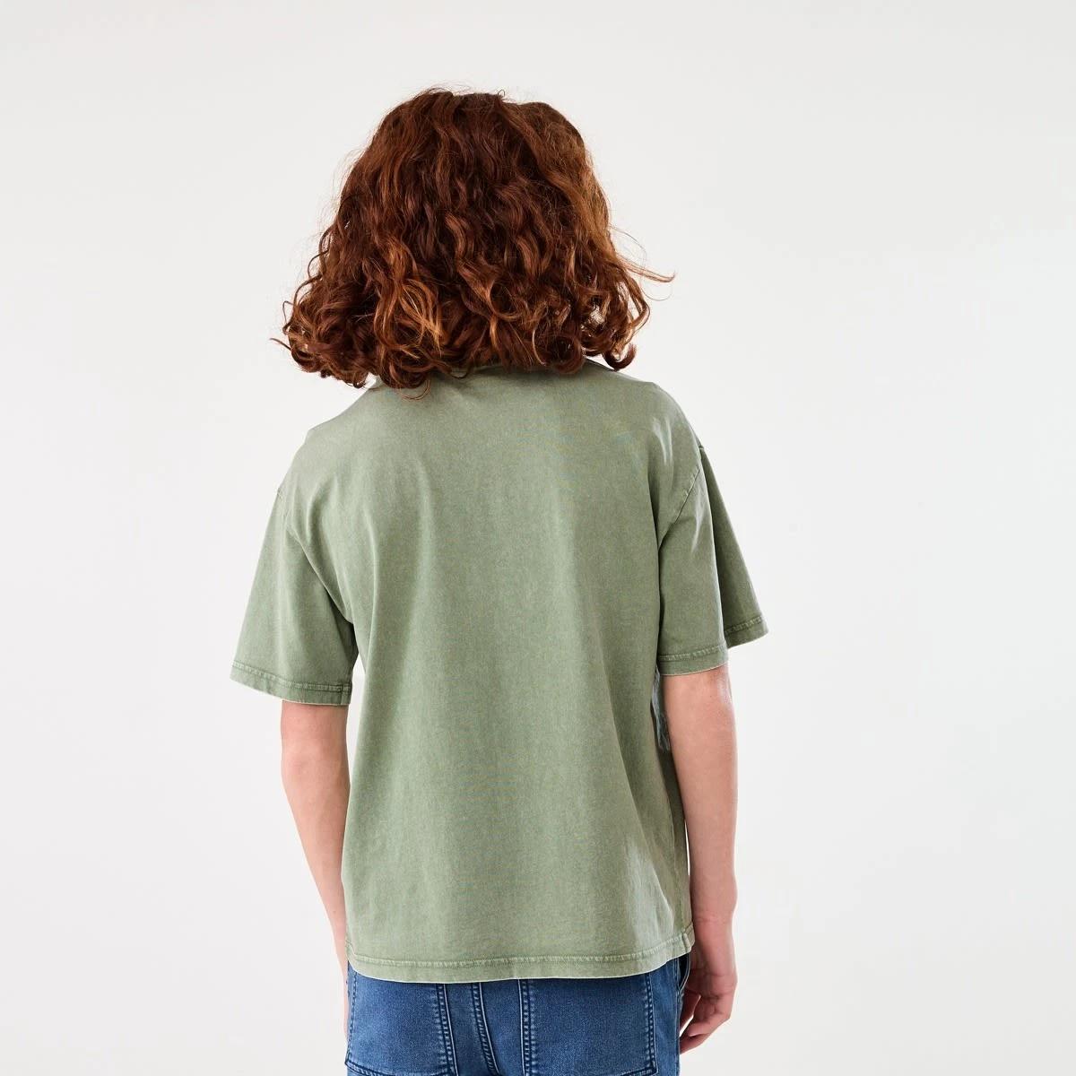 2 Short Sleeve Oversized Acid Wash T-shirt MISTY SEA SPRAY, 2 of 6