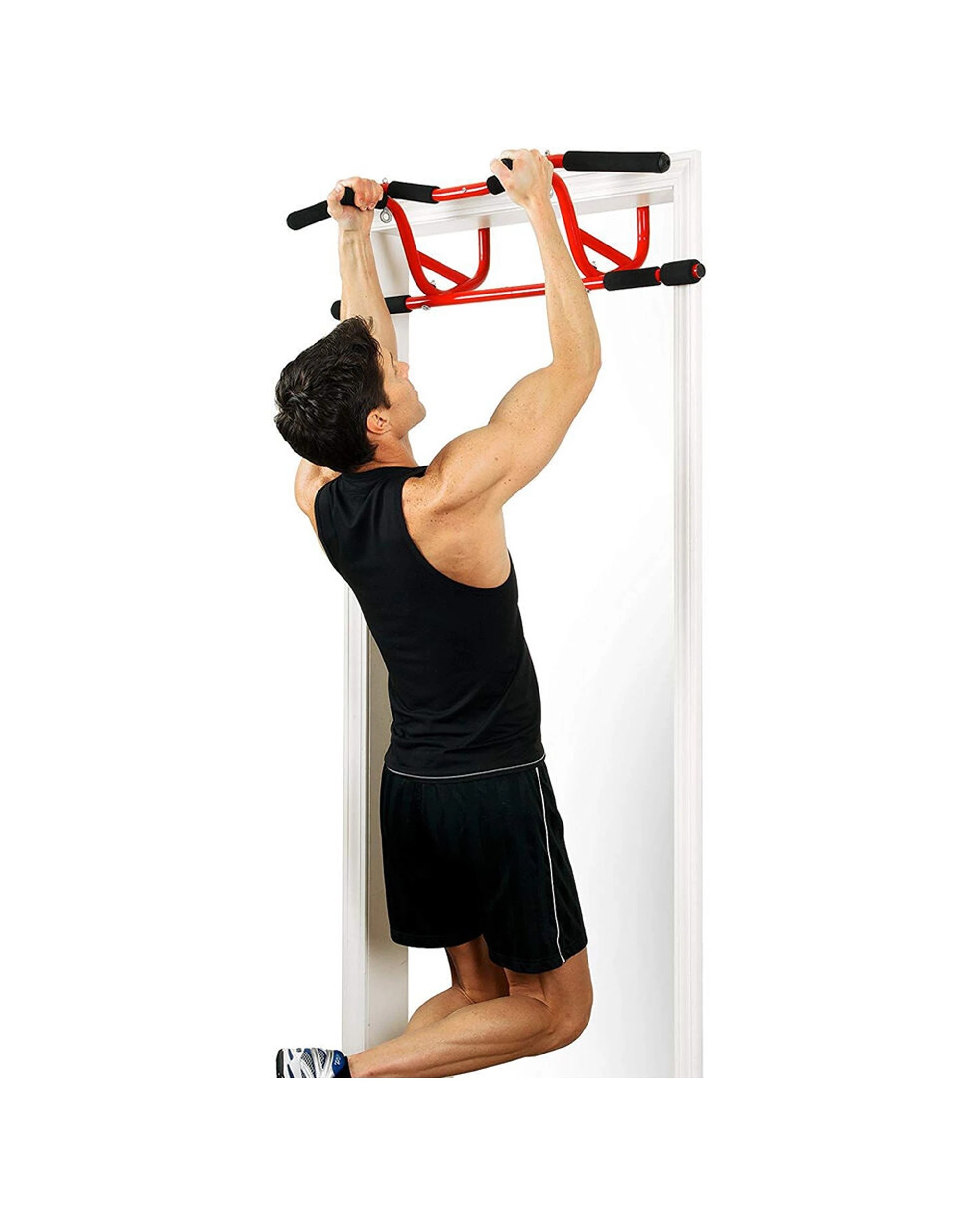 2 GOFIT Elevated Chin Up Station Pull Up Bar Door Mount No Screws Foam Grips - Assorted, 2 of 3