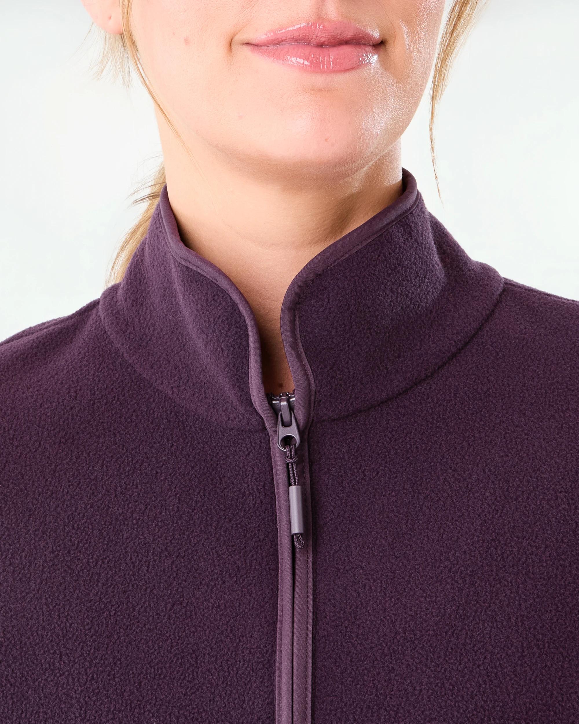 6 Active Womens Outdoor Fleece Jacket Pur Raisin, 6 of 7