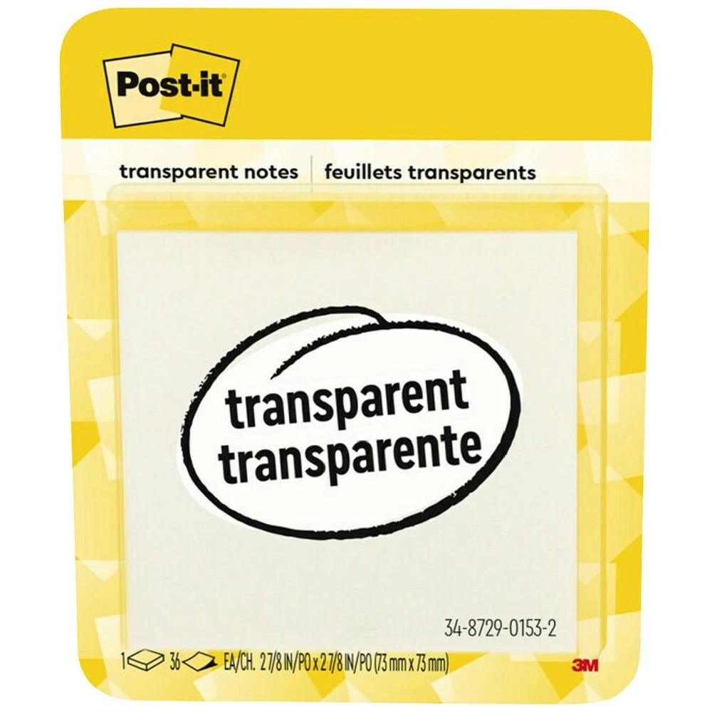 1 Post-It Transparent Notes 73 x 73mm, 1 of 8