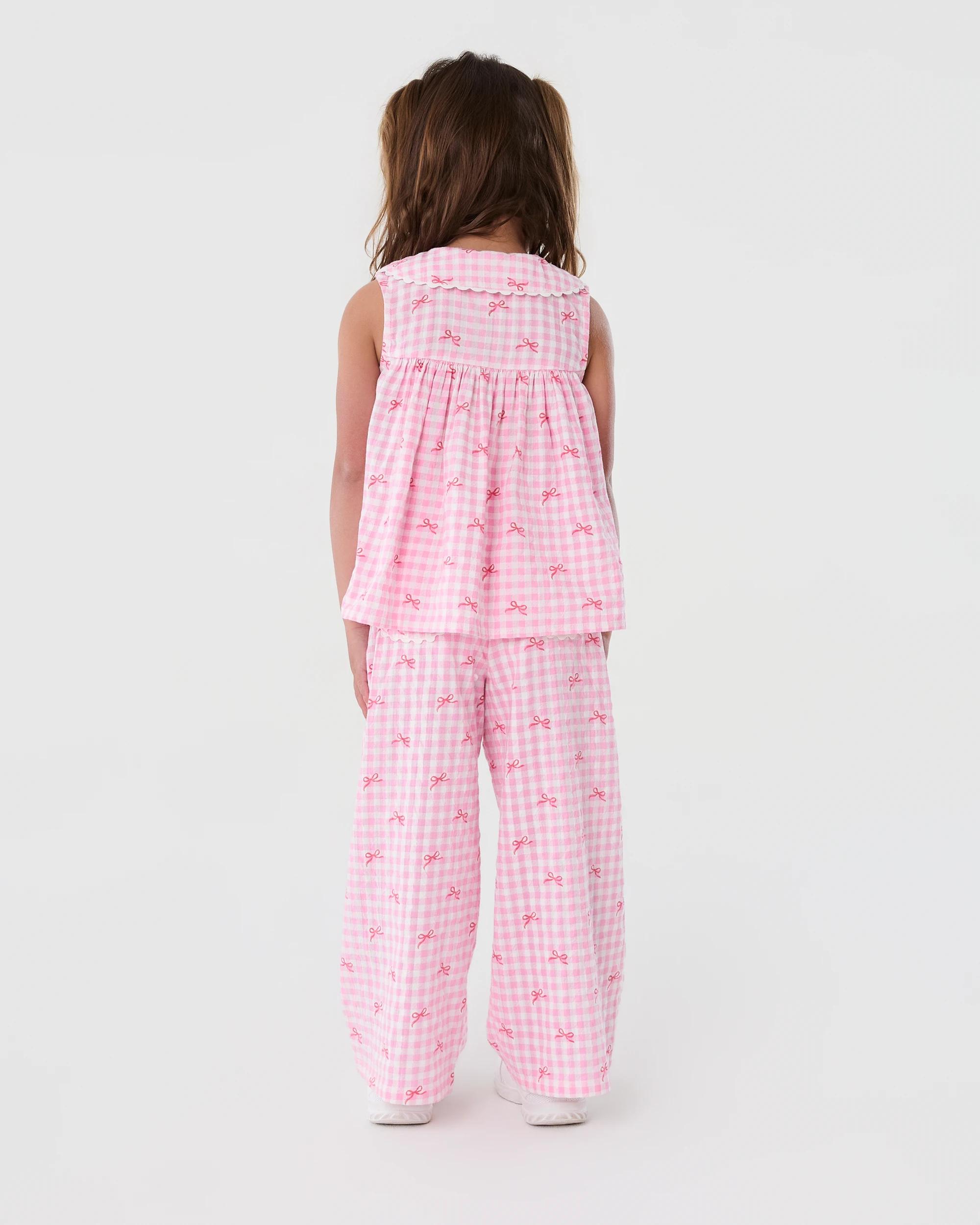 6 Pocket Detail Pants Pnk Bows, 6 of 6