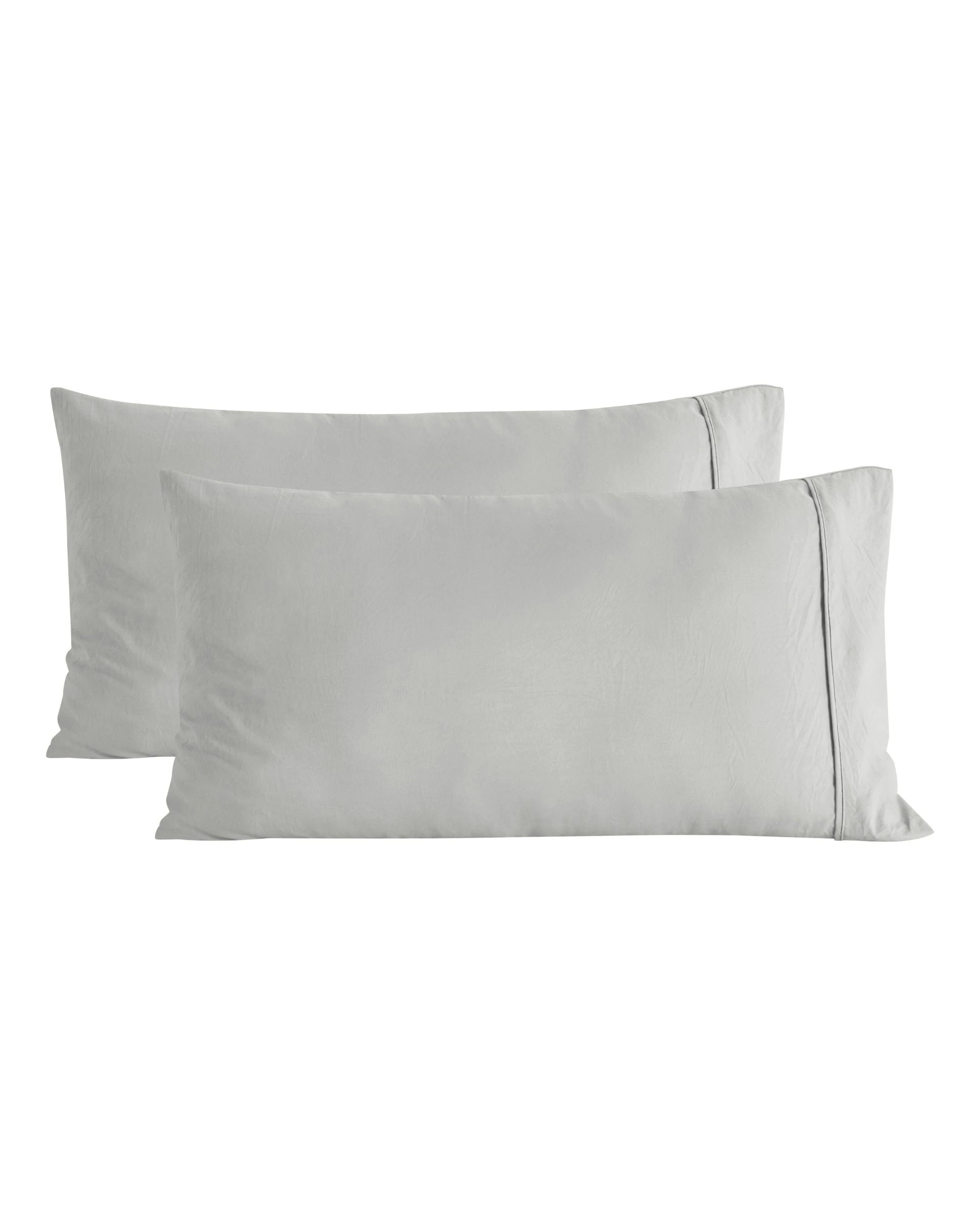 Dreamaker Superfine Washed Microfibre King Pillowcase Twin Pack - Dove ...