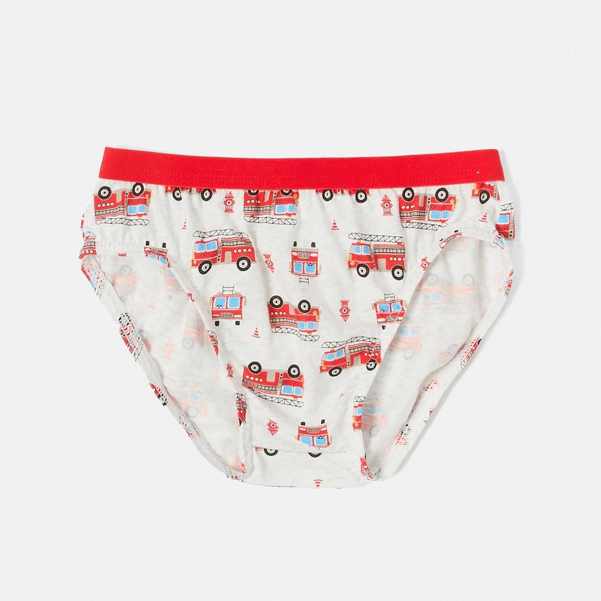7 7 Pack Print Briefs Firetruck, 7 of 10