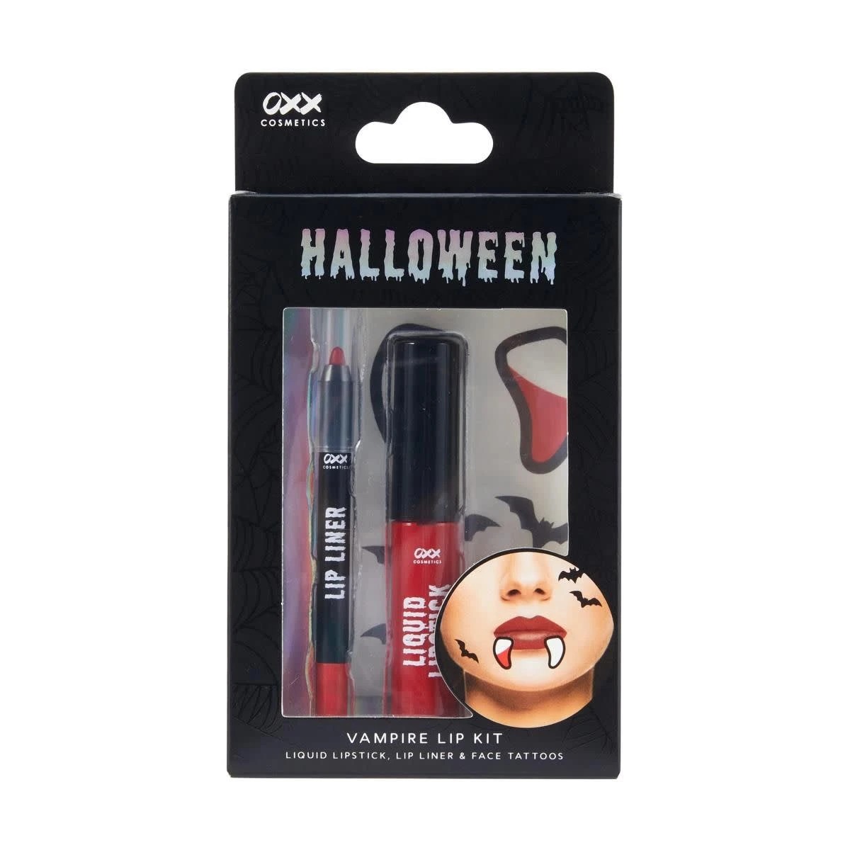 1 OXX Cosmetics 3 Piece Halloween Vampire Lip Kit - Red, 1 of 6
