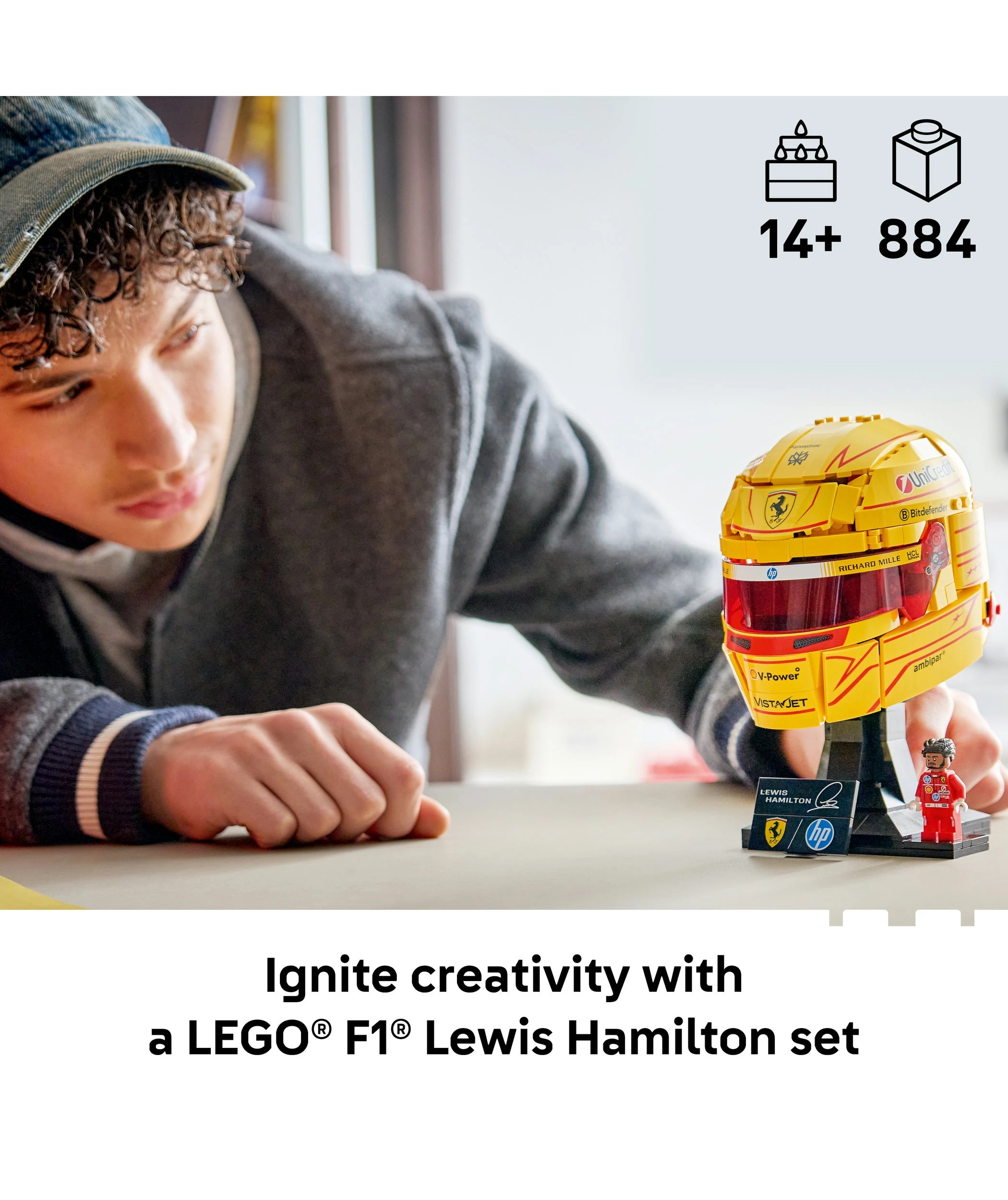 3 LEGO Editions Formula 1 Scuderia Ferrari HP Lewis Hamilton Helmet 43022, 3 of 10