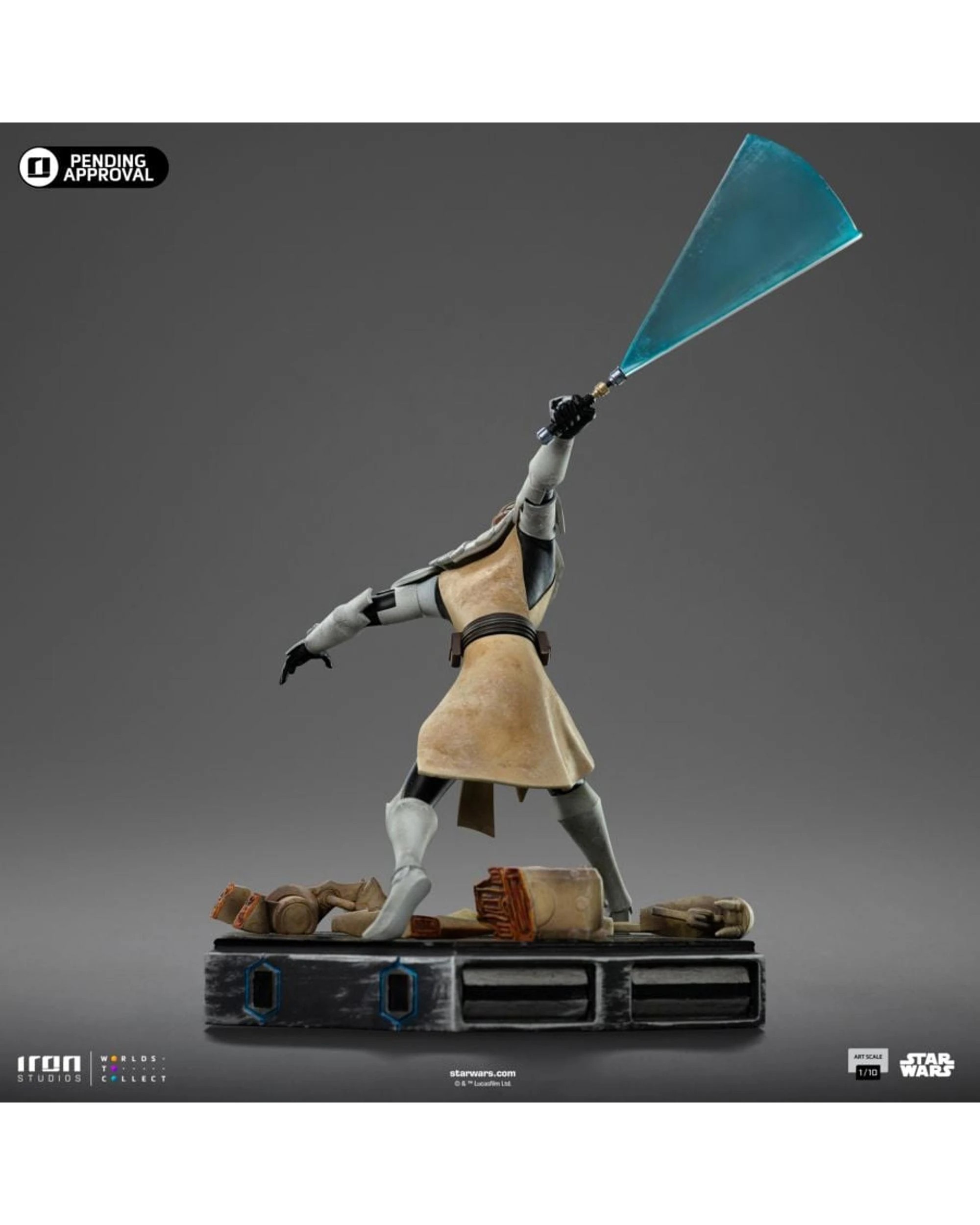 4 Star Wars Clone Wars Obi-Wan Kenobi 1:10 Scale Statue, 4 of 10