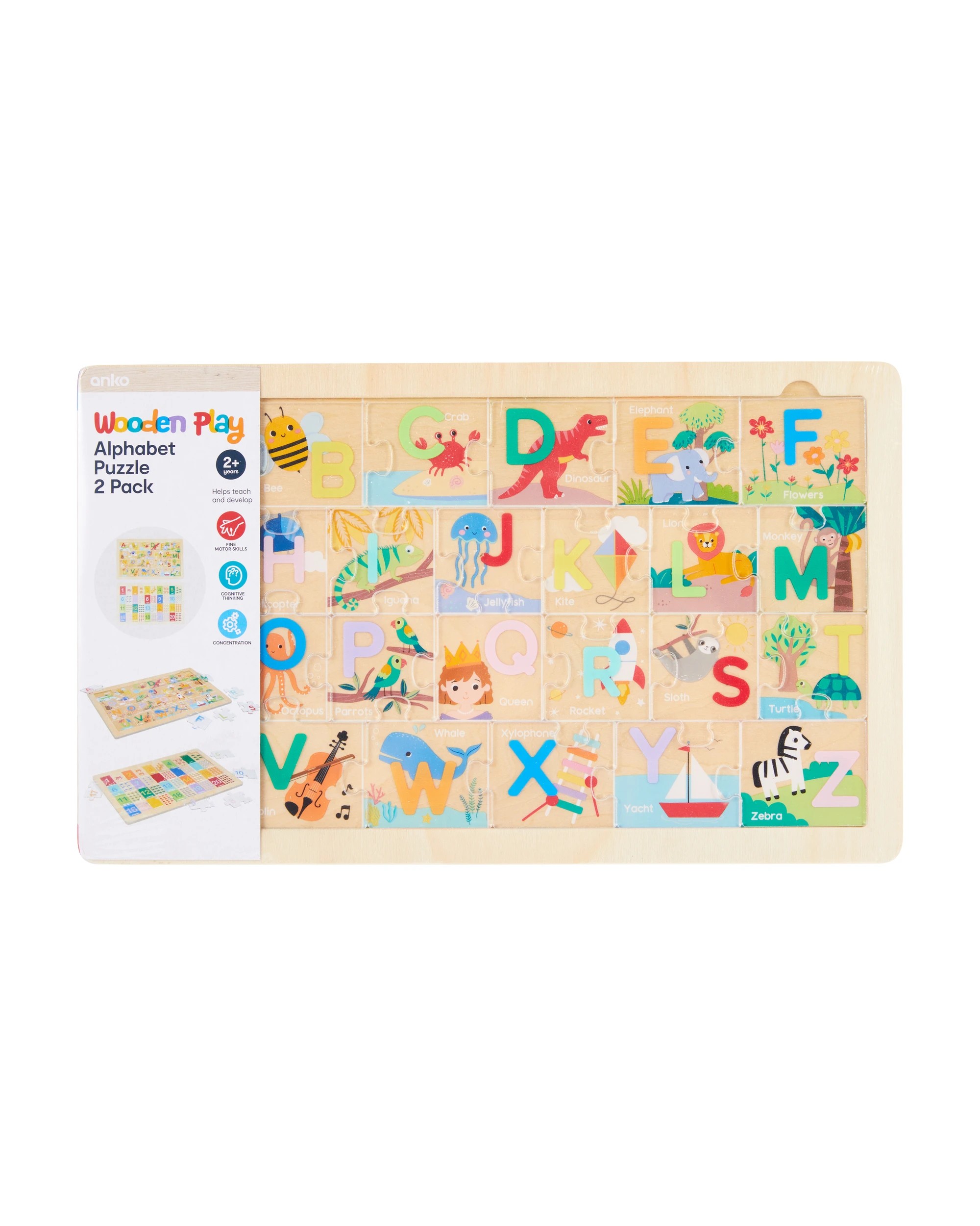 1 2 Pack Alphabet Puzzle, 1 of 6
