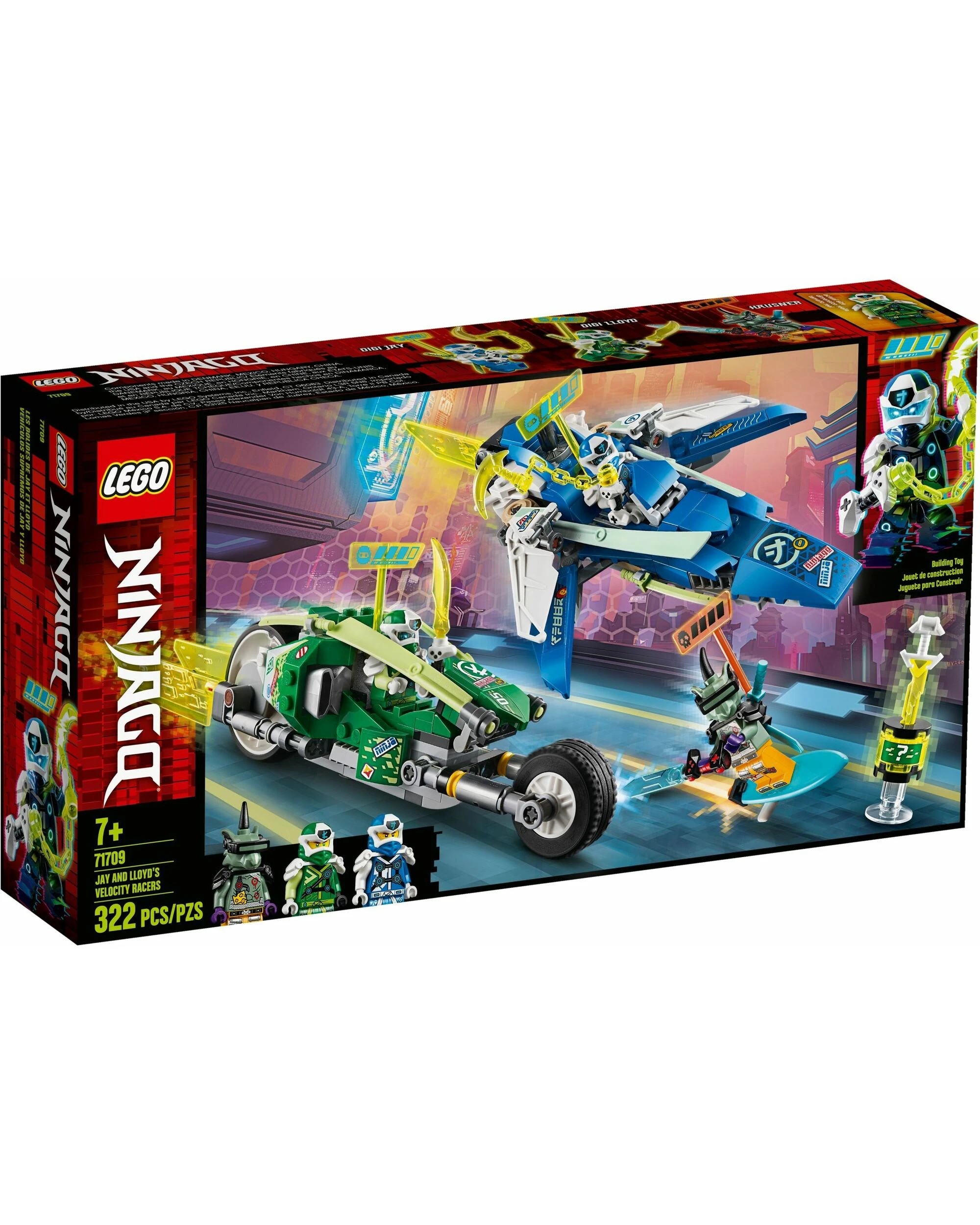 1 LEGO 71709 Jay & Lloyd's Velocity Racers Ninja Bikes & Speeder, 1 of 5