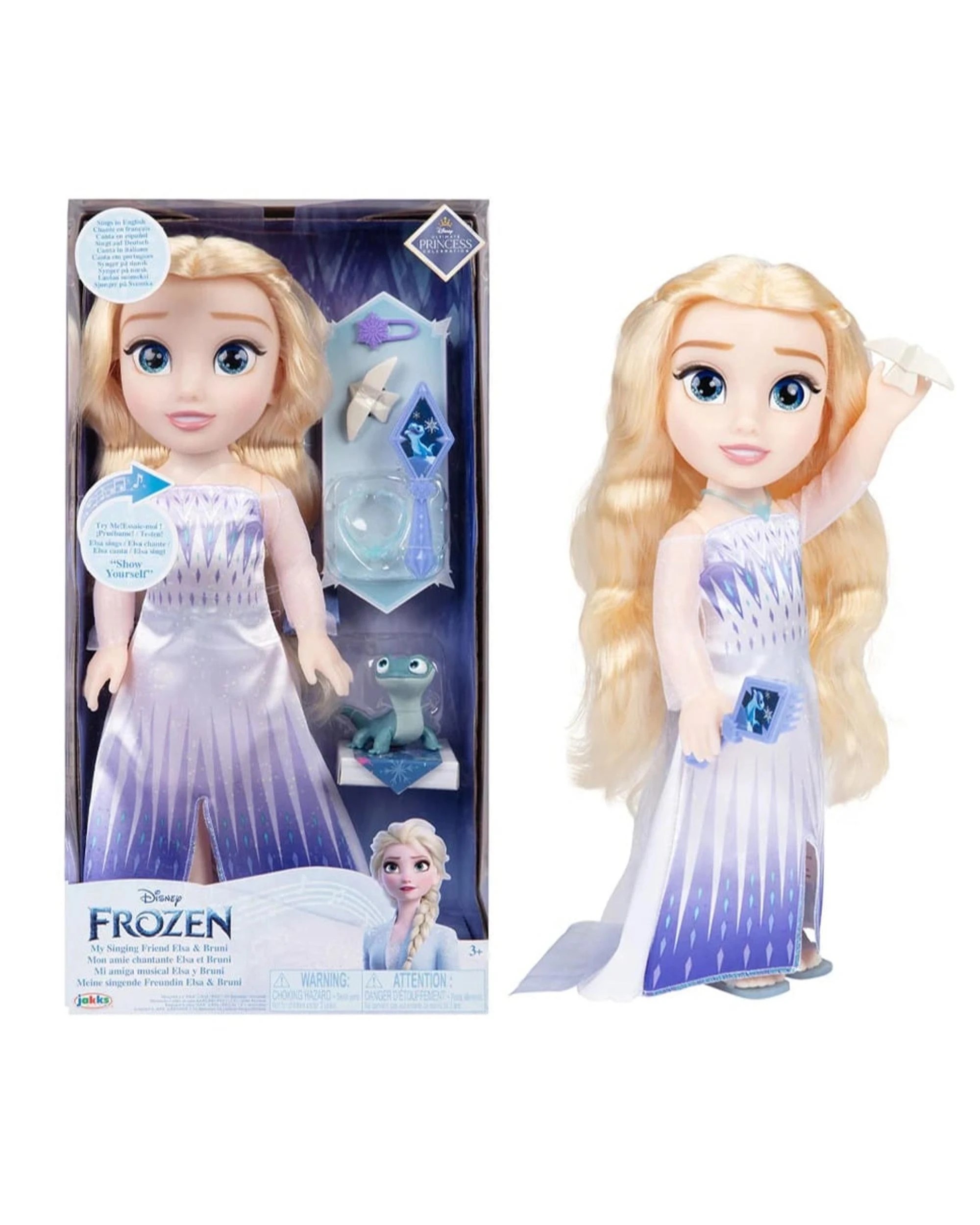 1 Disney Frozen 2 My Singing Friend Elsa and Bruni Doll, 1 of 5