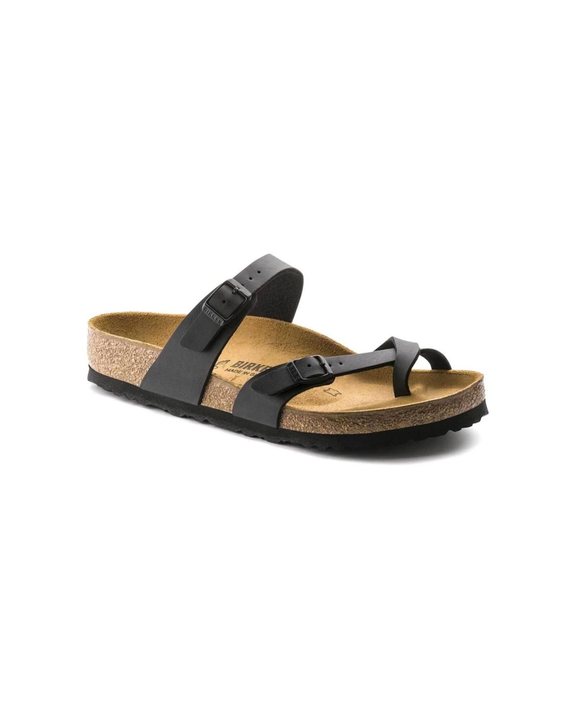 2 Birkenstock Mayari Birko-Flor Sandals Narrow Width BLACK, 2 of 4