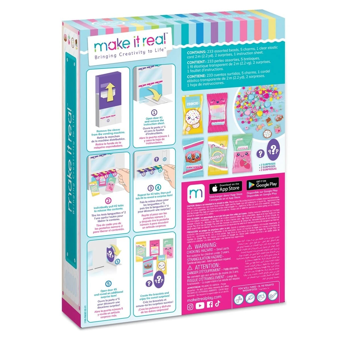 8 242 Piece Make It Real Snackers Bracelet Kit Vending Machine, 8 of 8