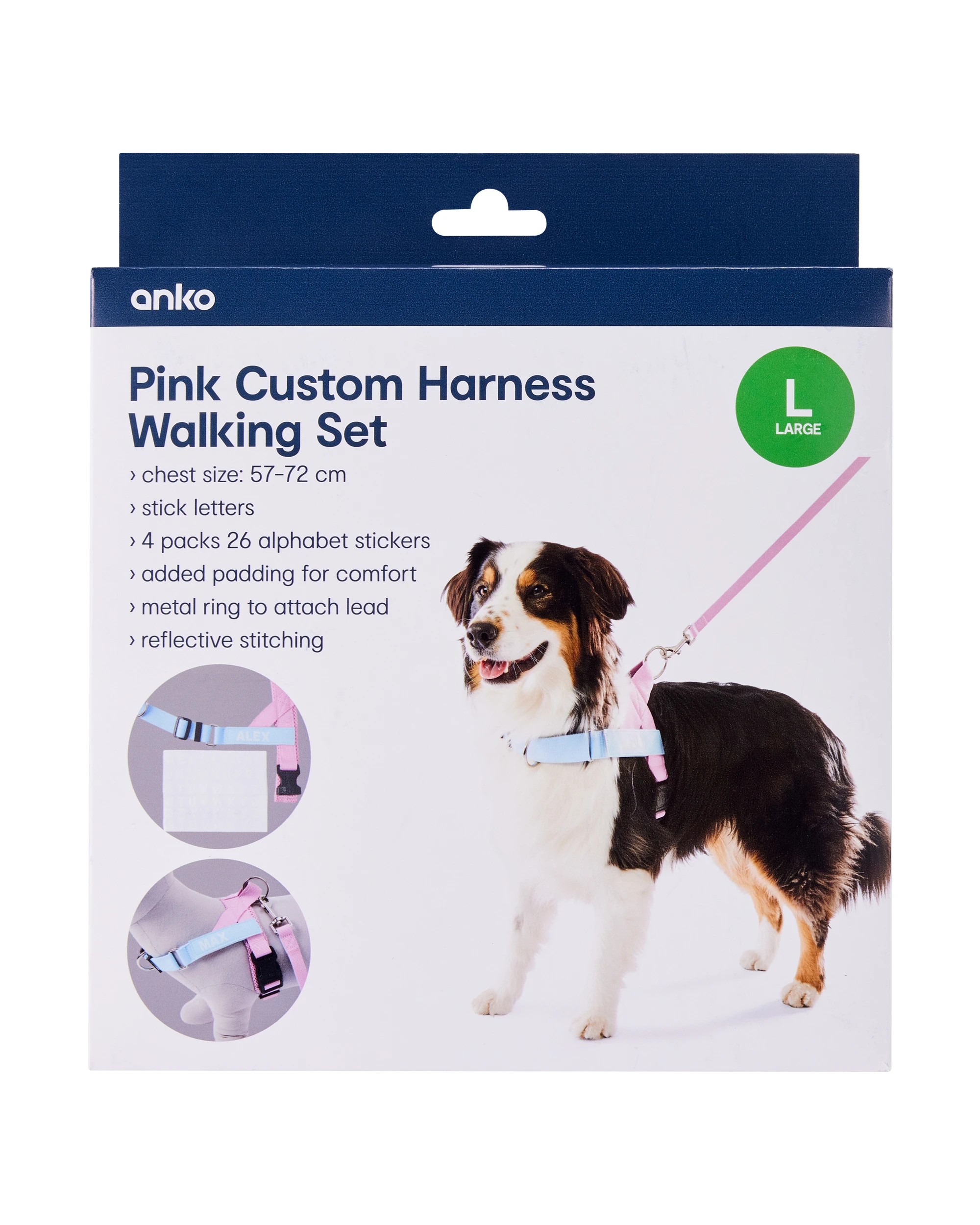 9 Pink Custom Harness Walking Set - Large, 9 of 10