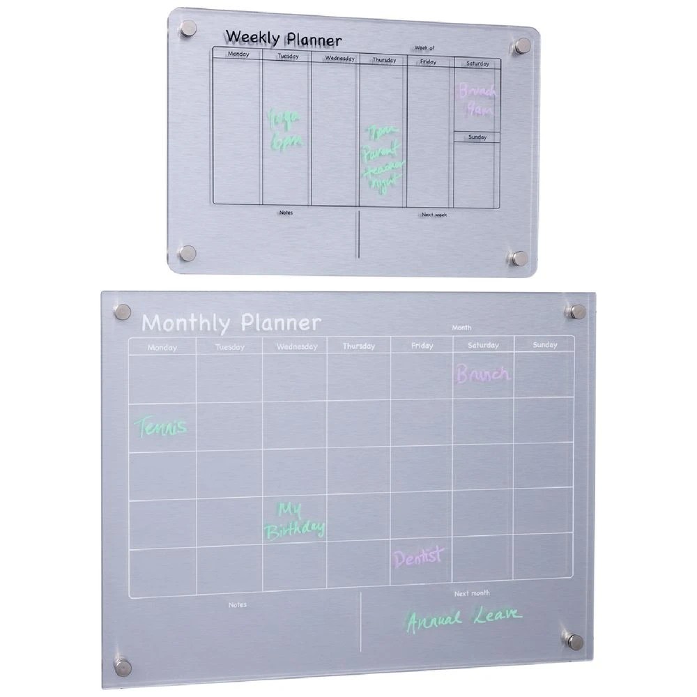 4 Otto 2.7mm Acrylic Assorted Week/Month Planner Board 2 Pack, 4 of 5