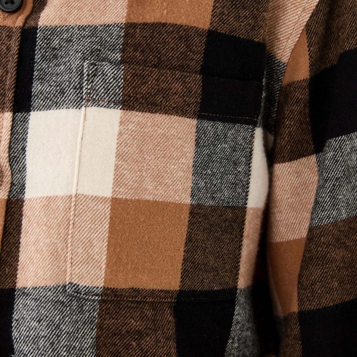 6 Yarn Dyed Flannel Shirt Brn Check, 6 of 10