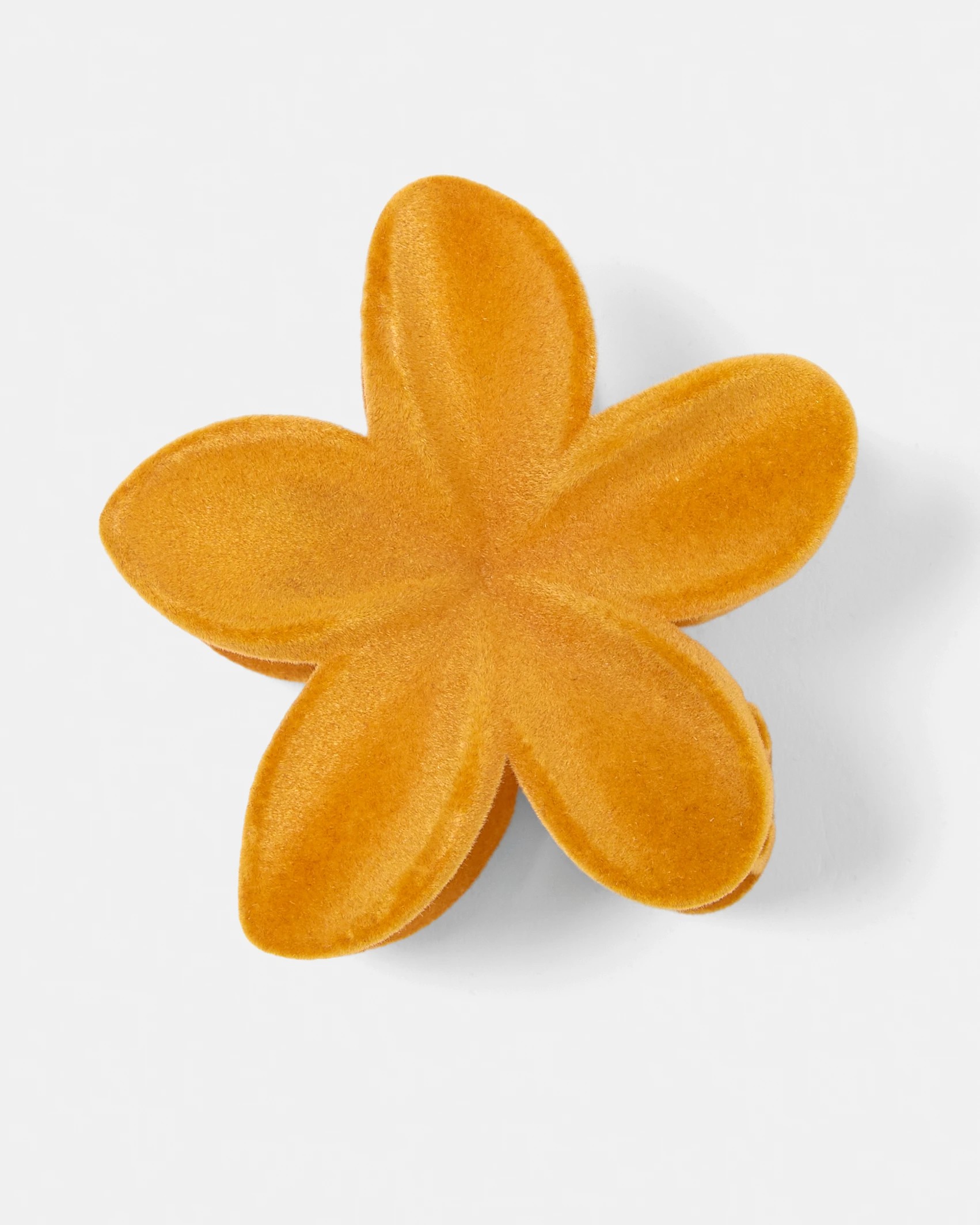 1 Yellow Velvet Frangipani Claw Hair Clip, 1 of 4